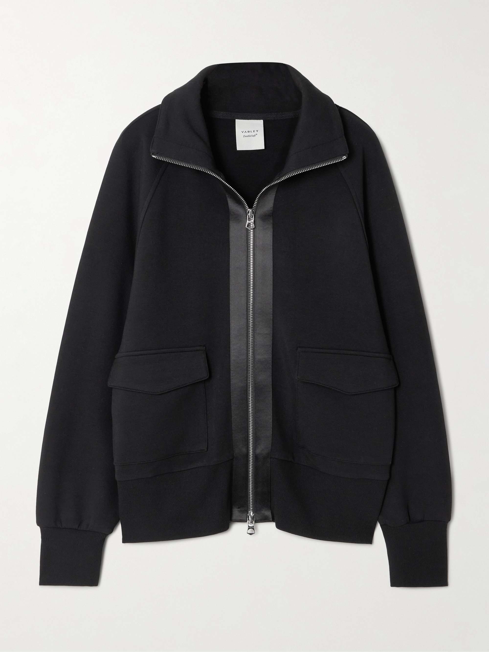 Roxbury satin-trimmed DoubleSoft® zip-up sweatshirt view