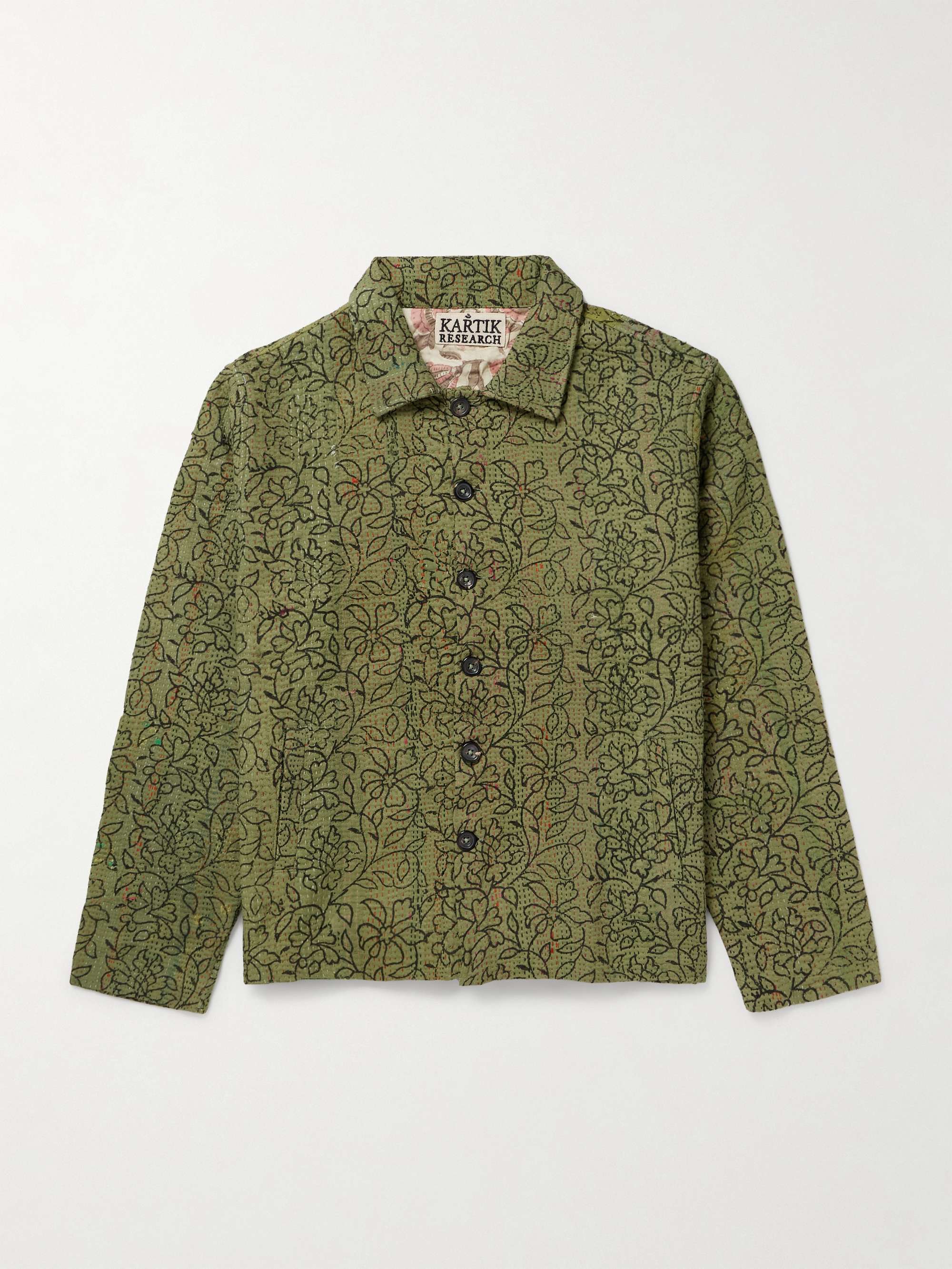 Embroidered Printed Cotton Jacket view