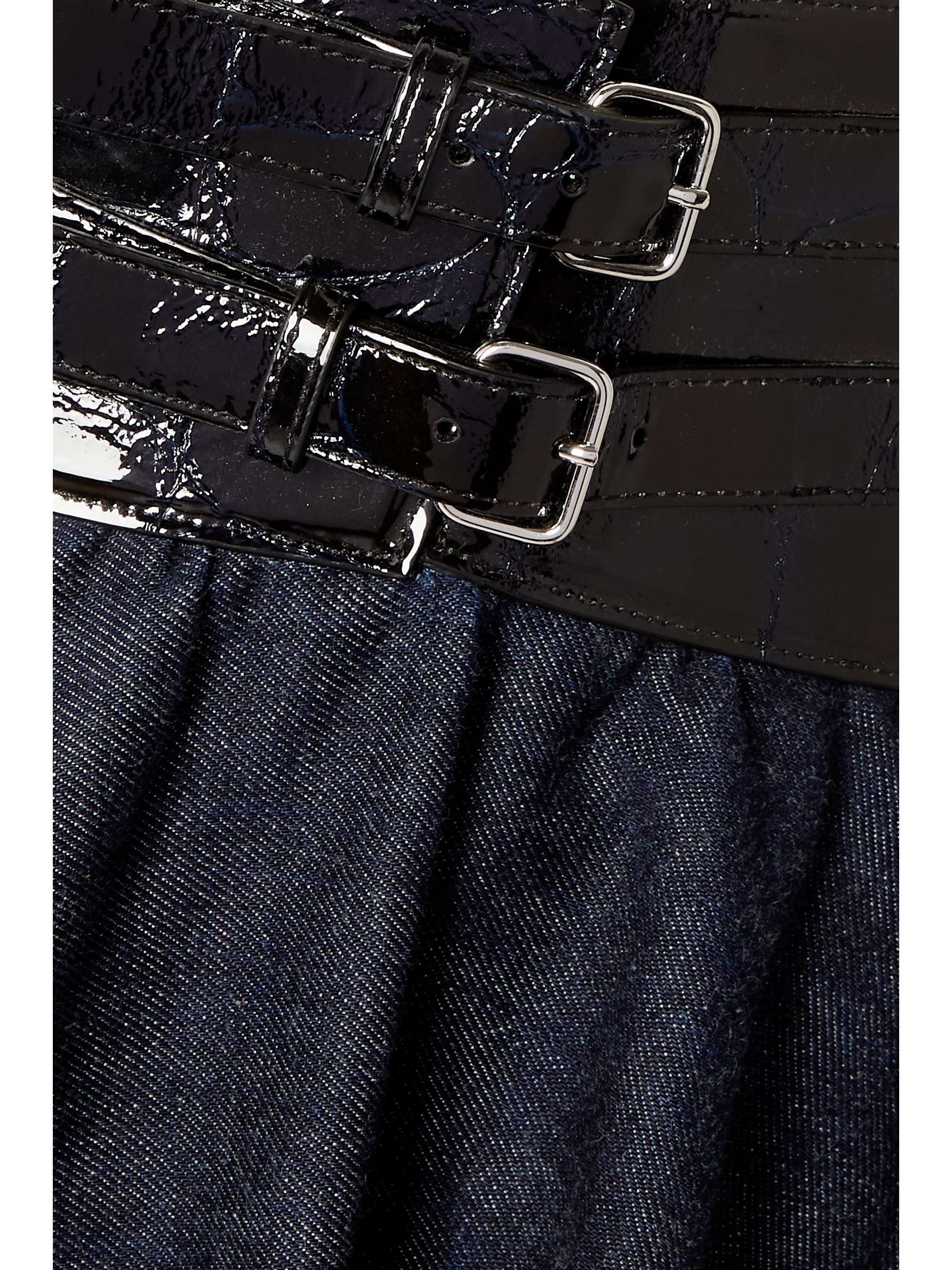 Archetypes belted denim midi skirt view