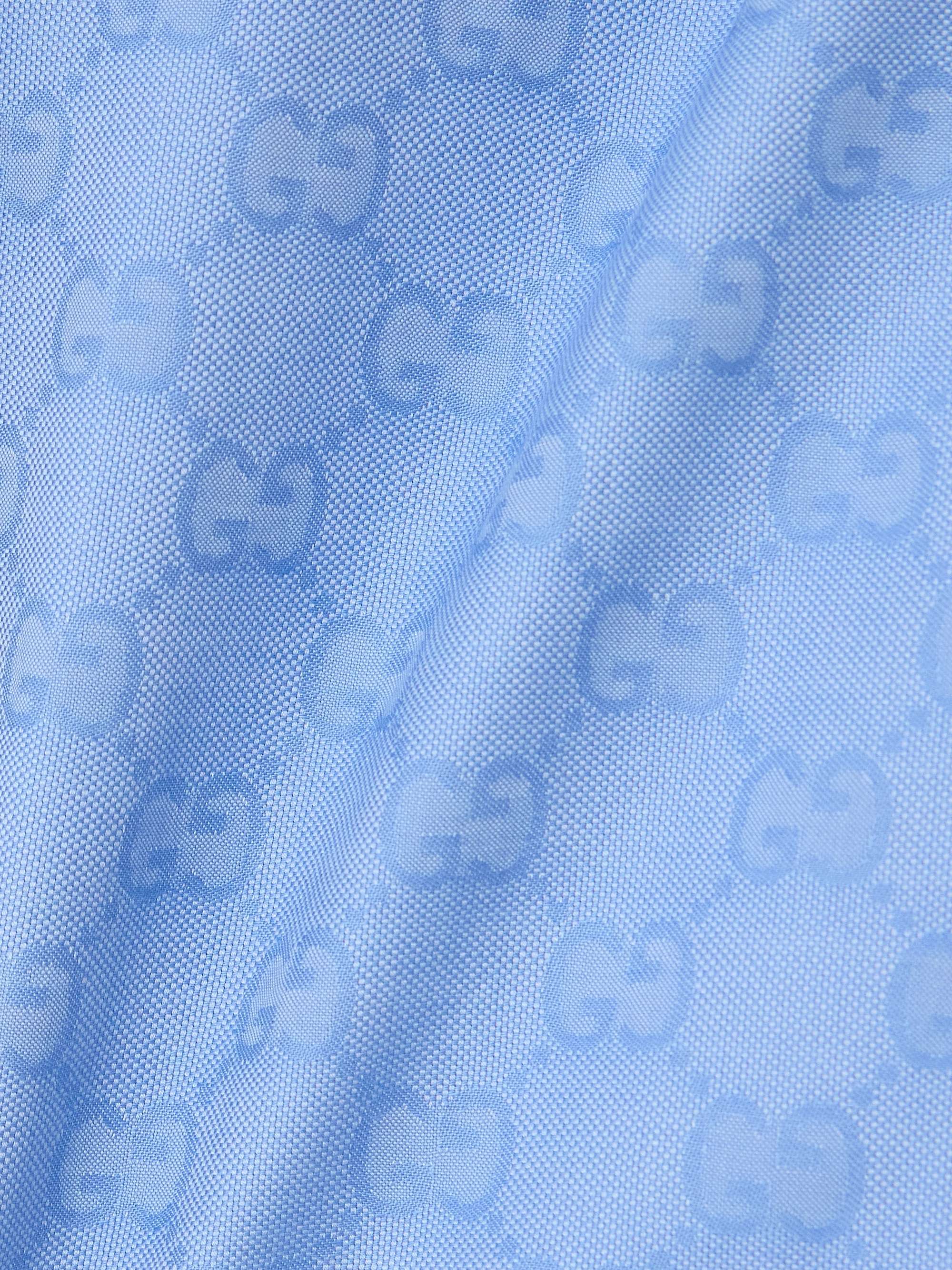 Cropped cotton Oxford-jacquard shirt view