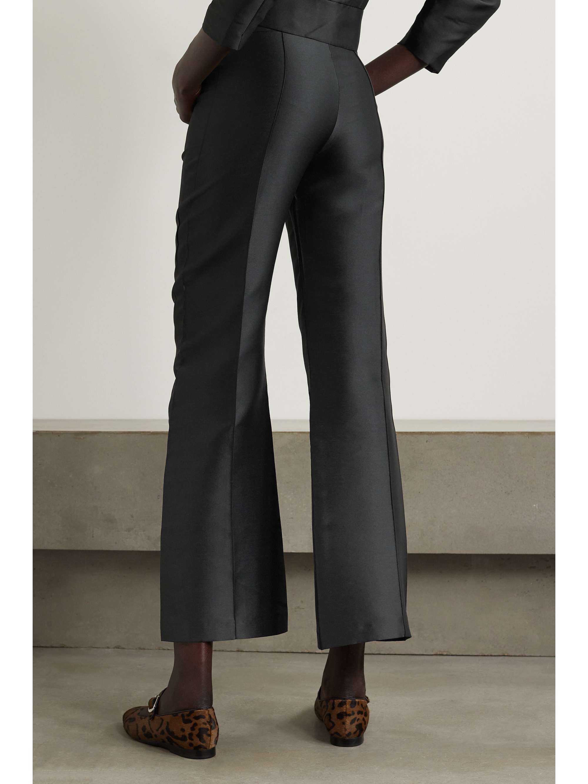 Yoshitomo pleated faille wide-leg pants view