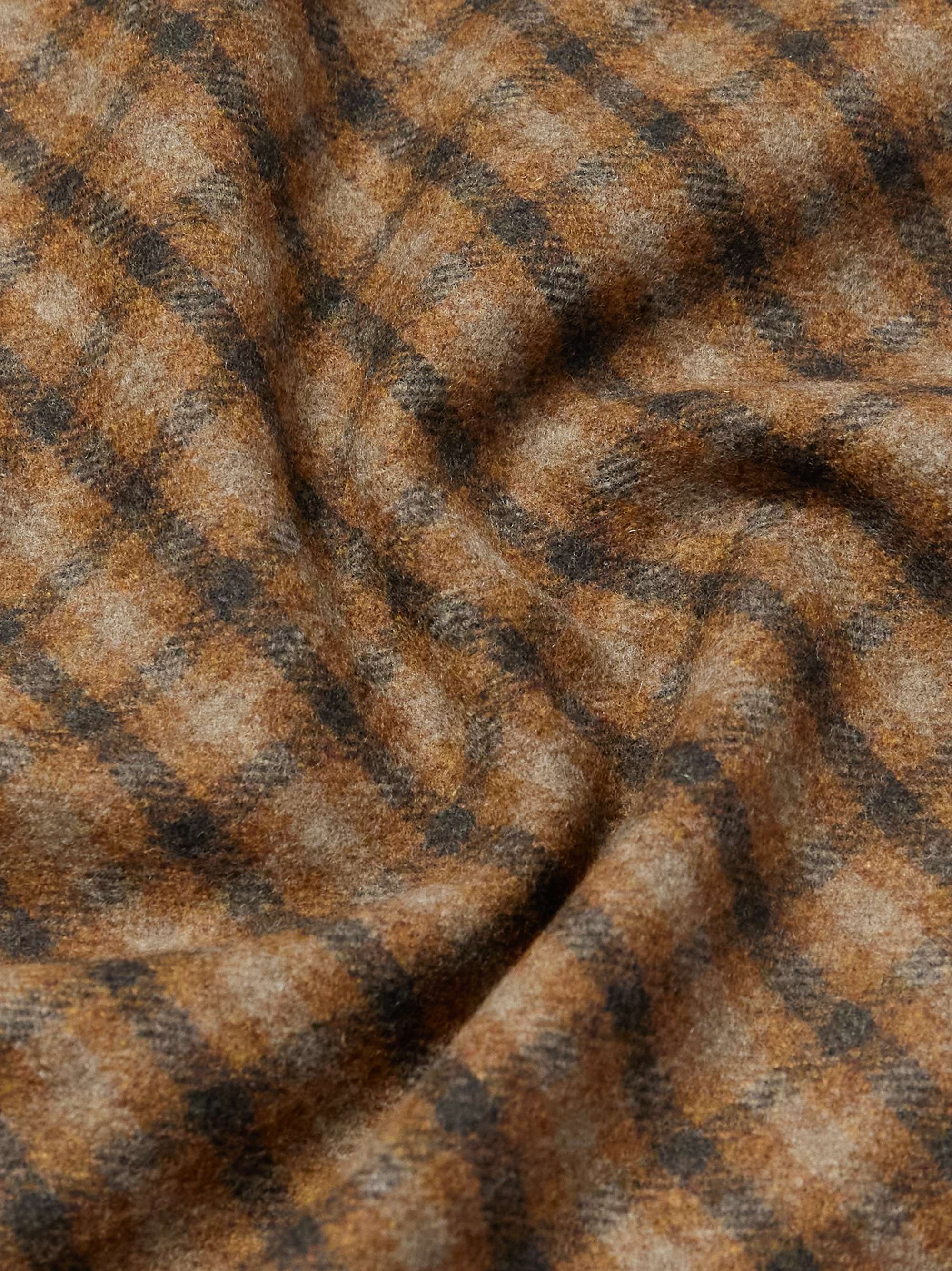 Checked Brushed Wool and Cashmere-Blend Overshirt view