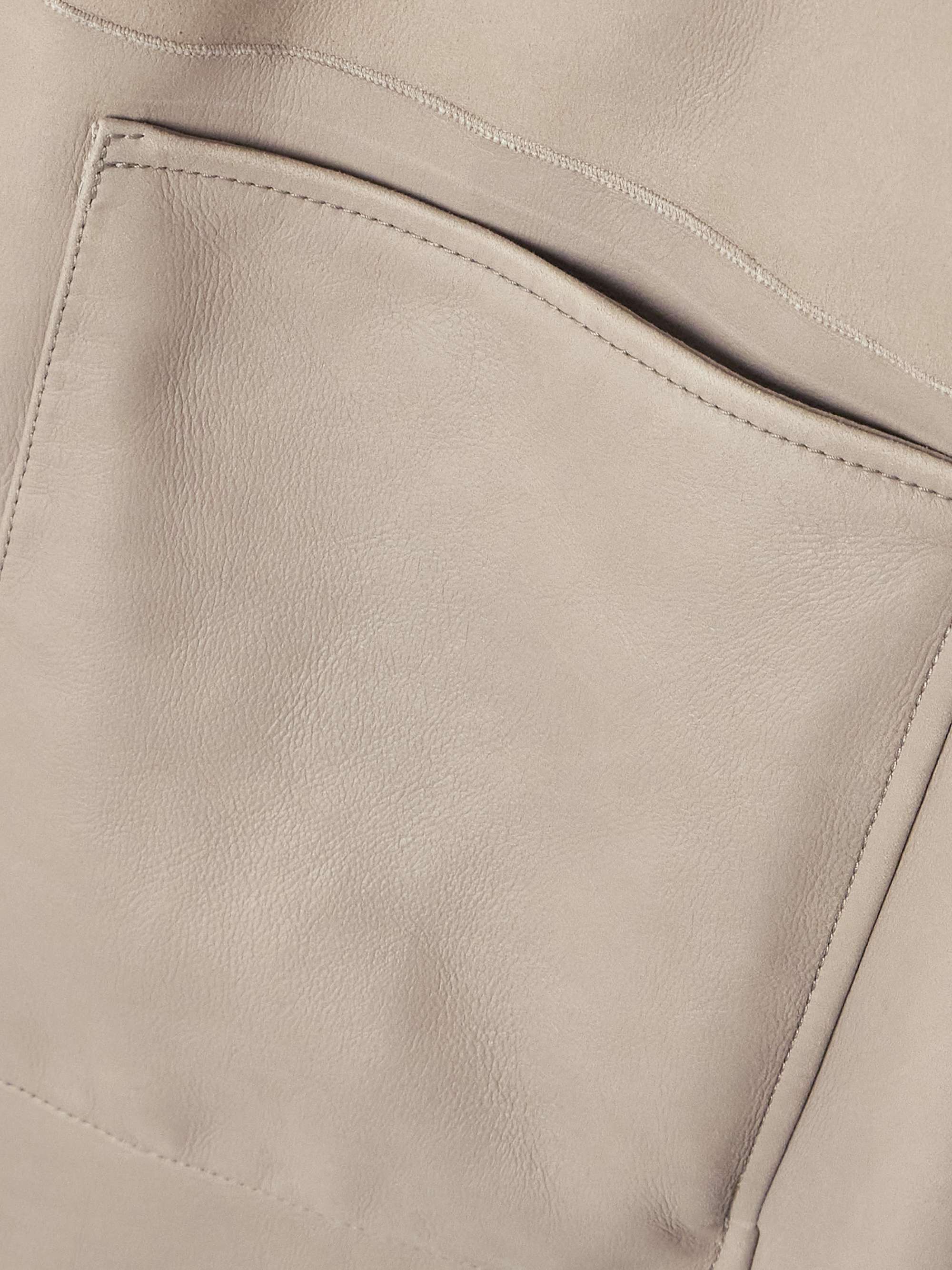 Belted shearling coat view