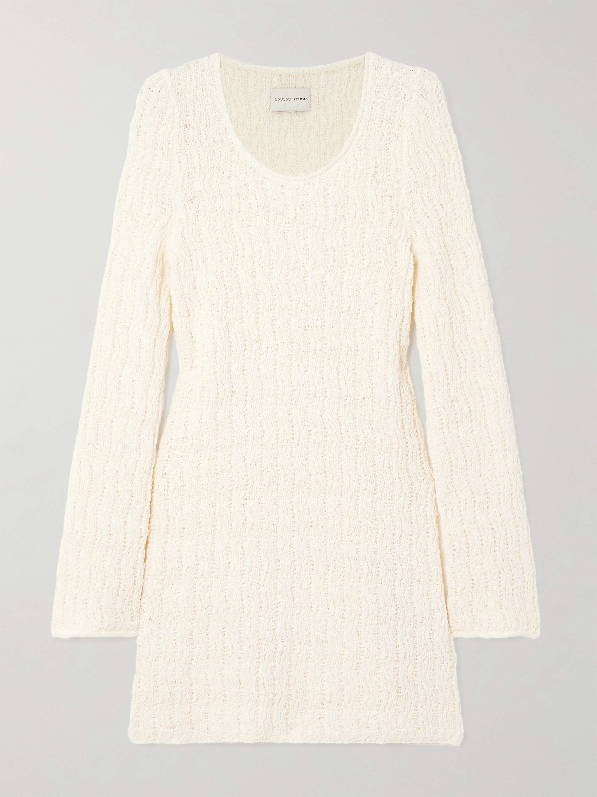 Aisala open-knit cotton-blend chenille dress view