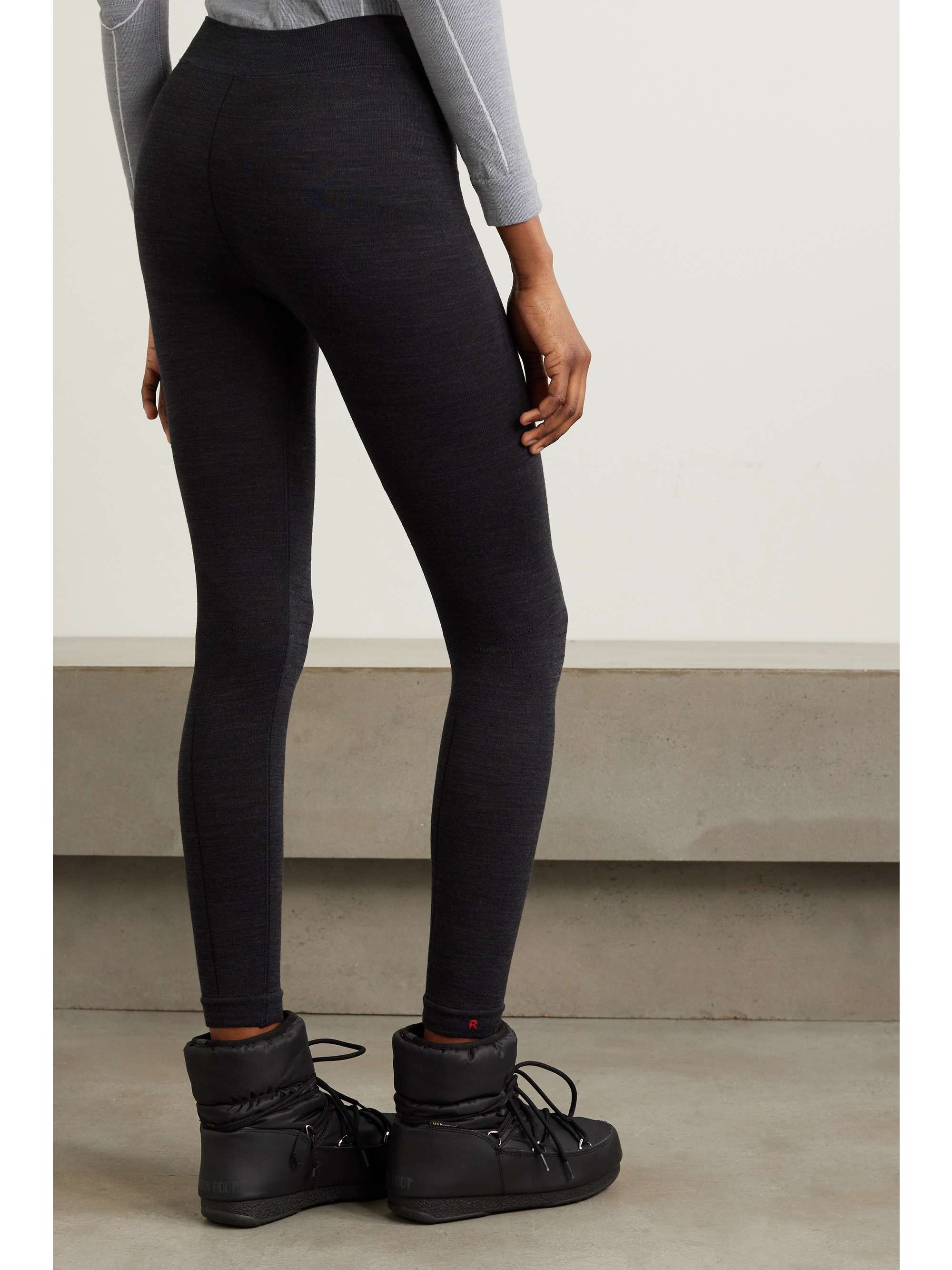 Technical stretch wool-blend leggings view