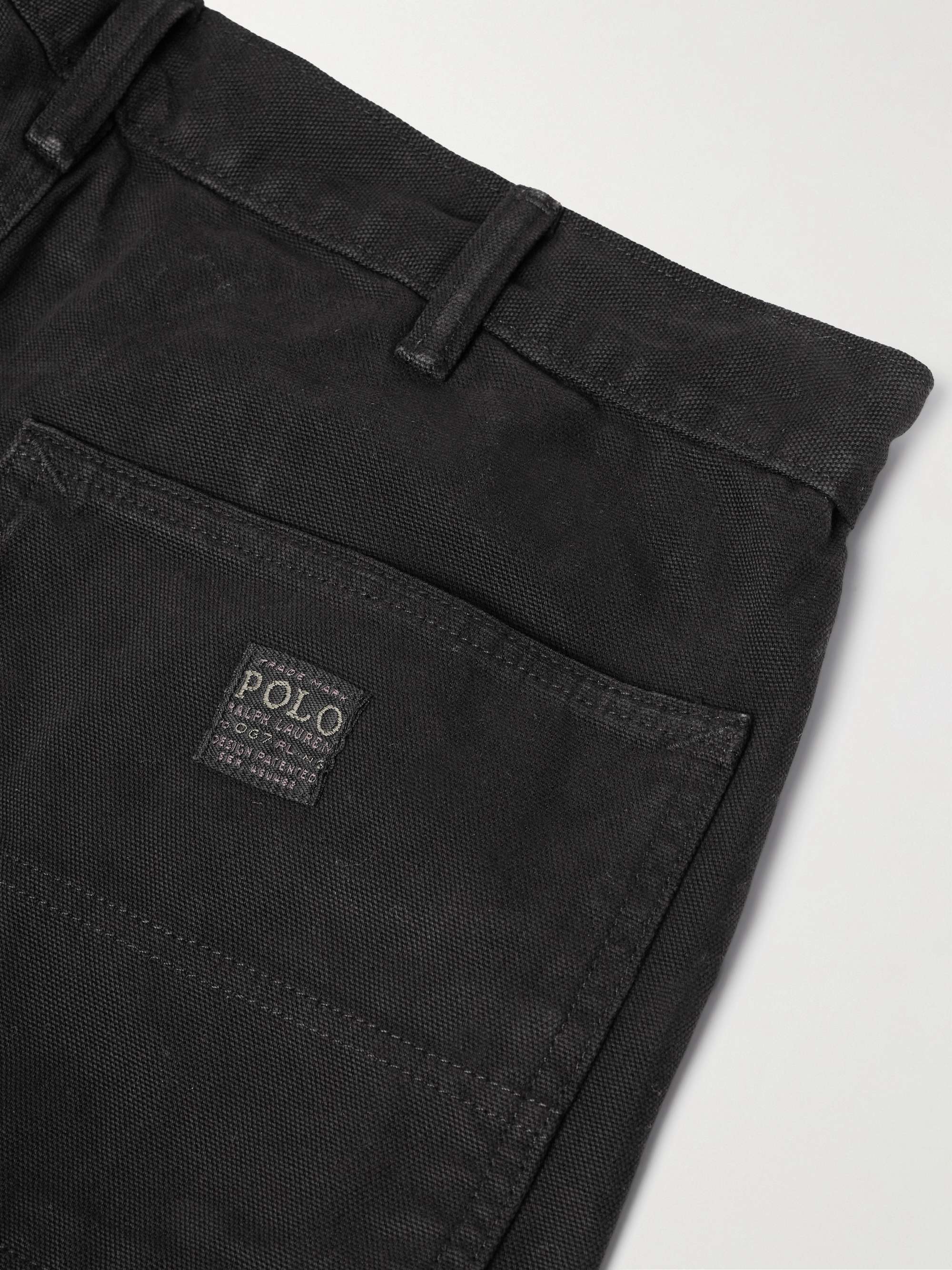 Wide-Leg Cotton-Canvas Trousers view