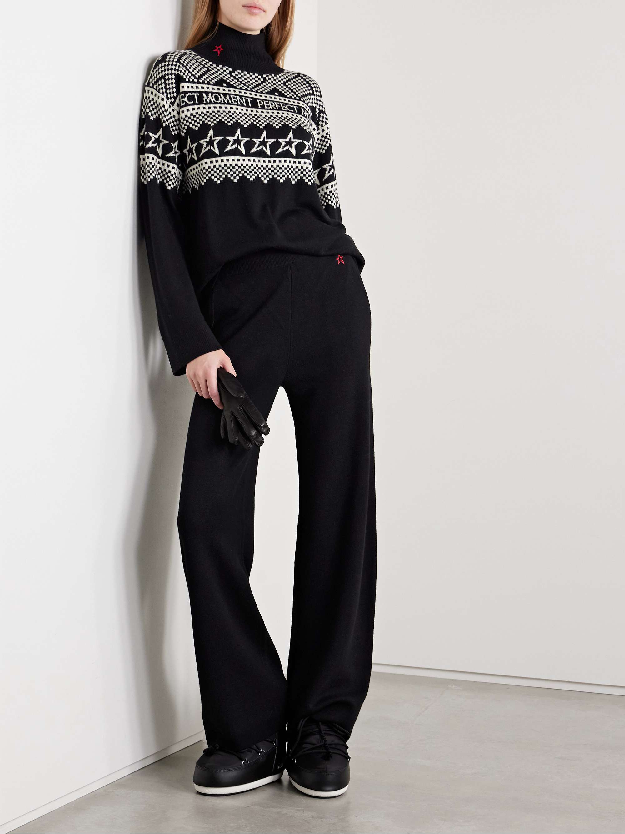 Jacquard-knit merino wool turtleneck sweater view