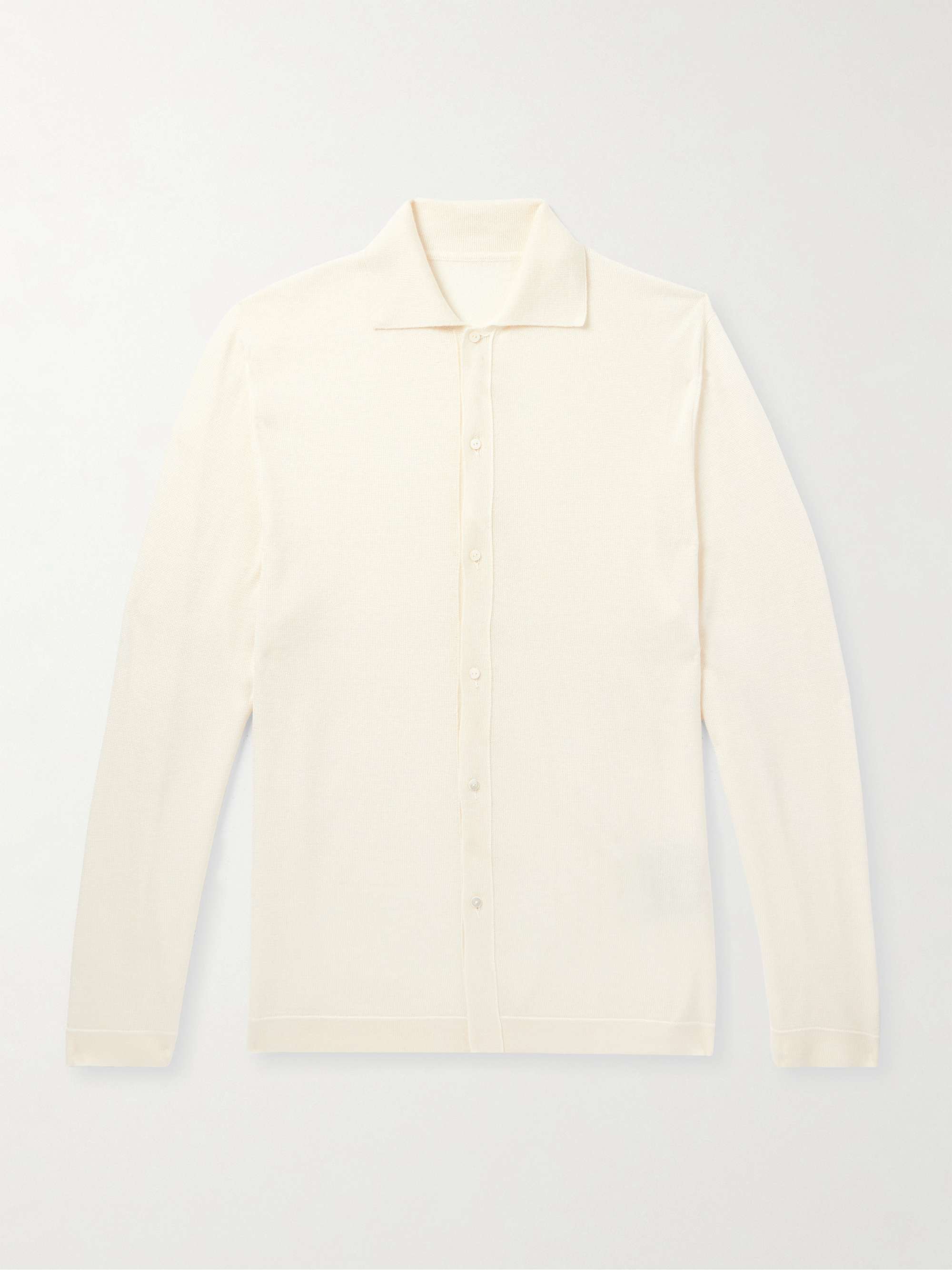 Wool and Silk-Blend Cardigan view