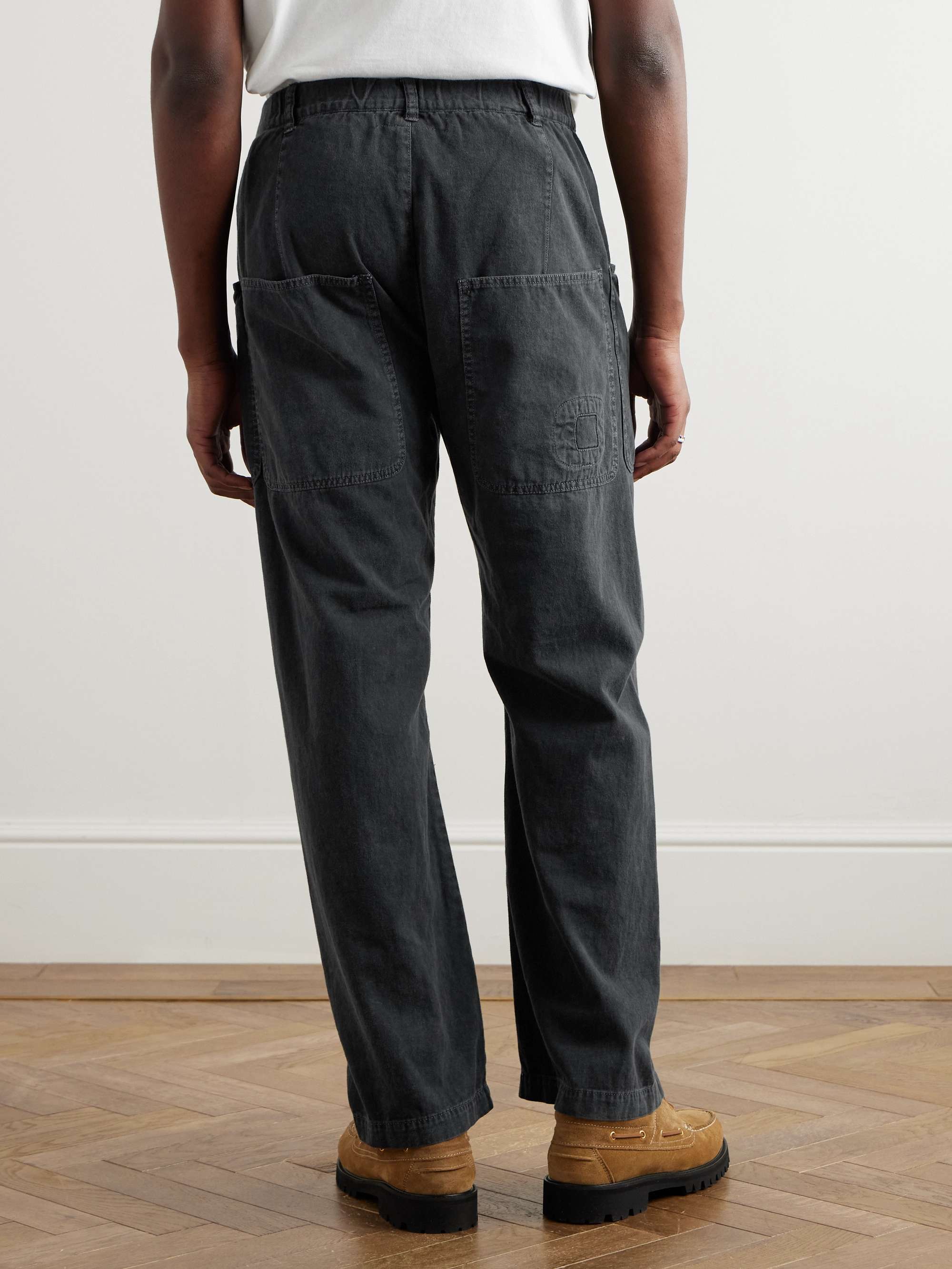 Straight-Leg Appliquéd Denim Trousers view