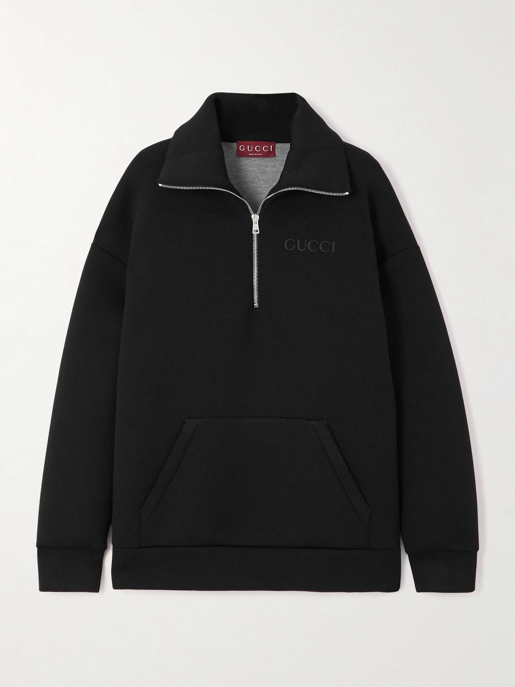 Embroidered stretch-jersey sweatshirt view