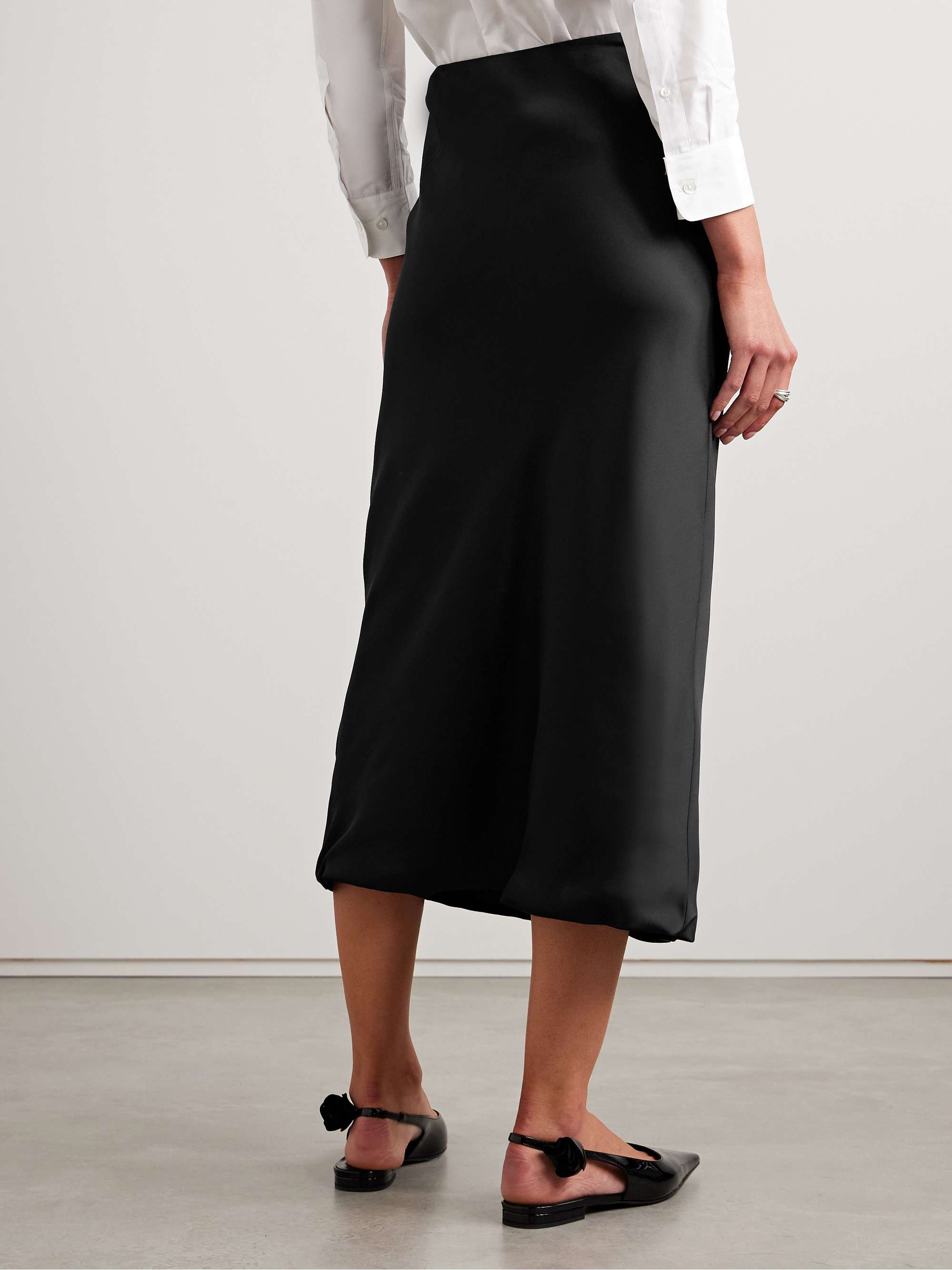 Obie satin maxi skirt view