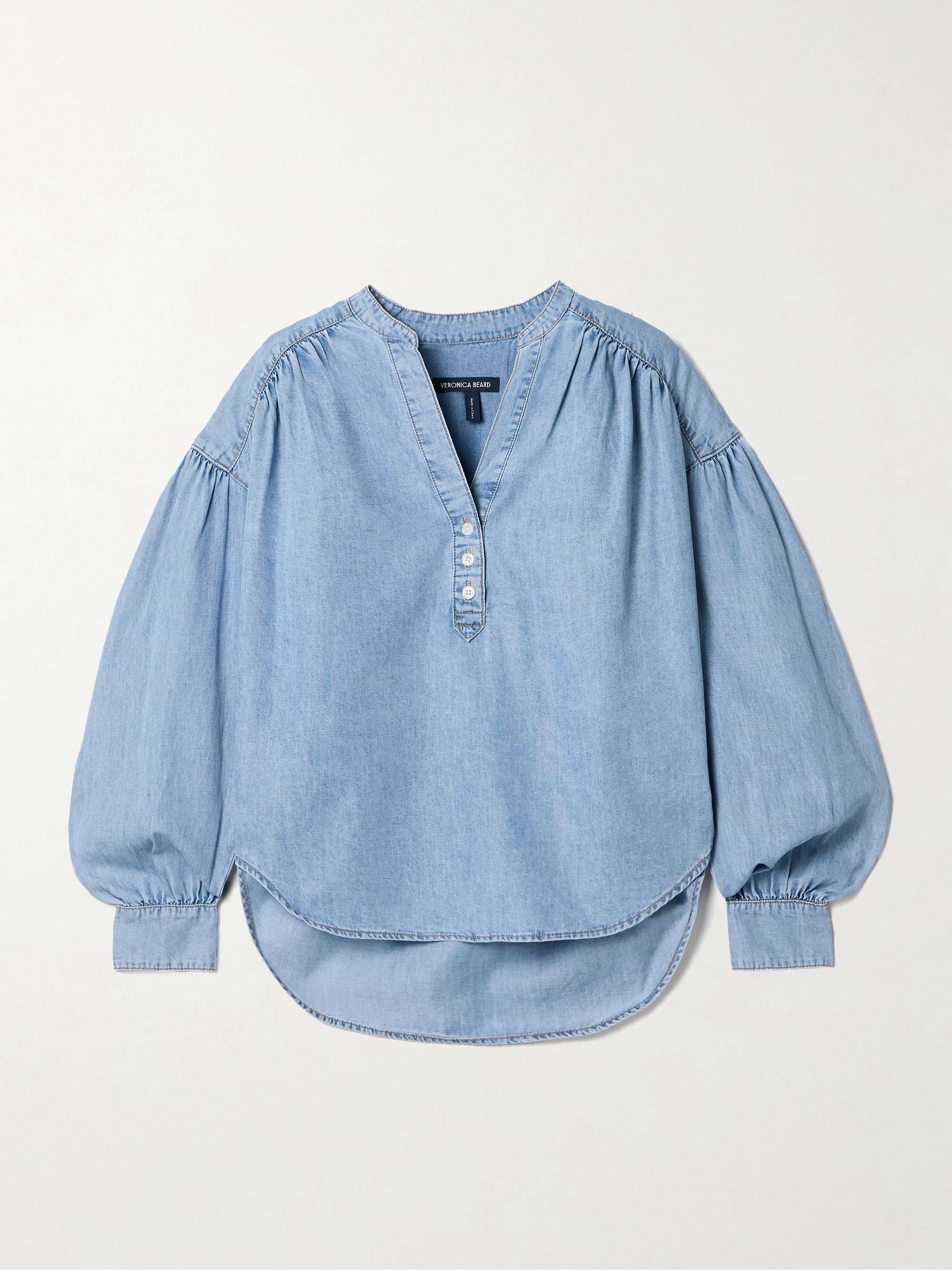 Kylie cotton and TENCEL® Lyocell-blend chambray shirt view