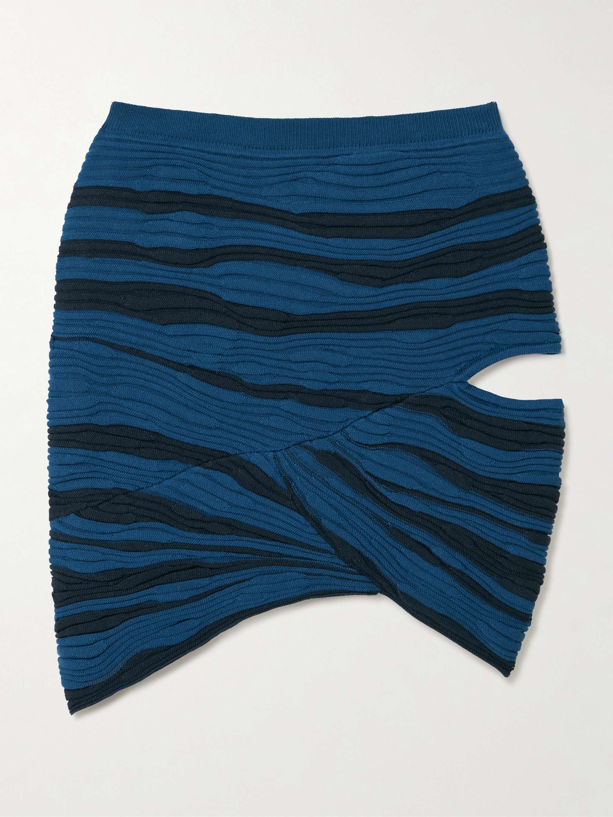 Magdalena cutout ribbed cotton mini skirt view