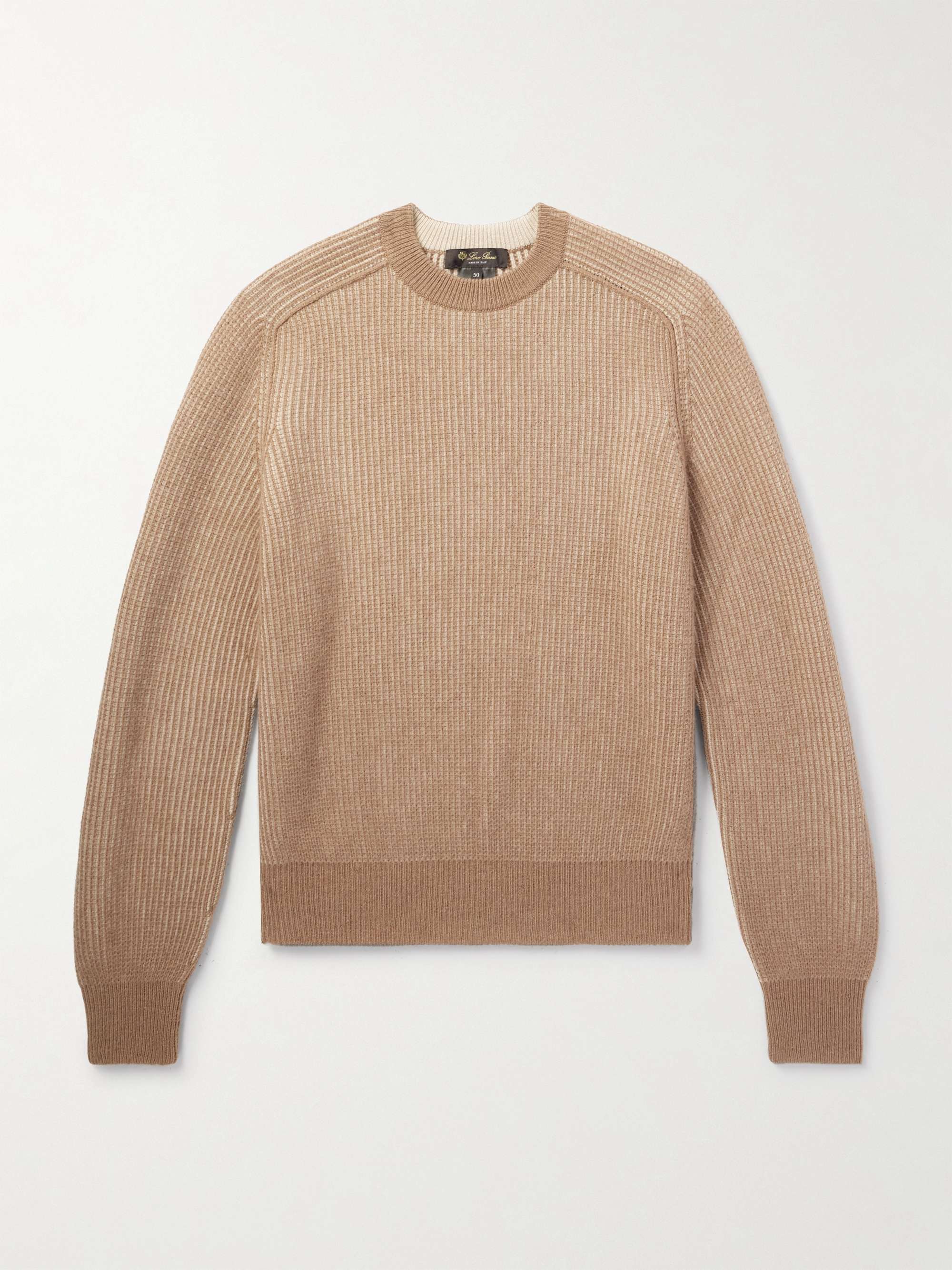Col D'Olen Waffle-Knit Camel Hair Sweater view