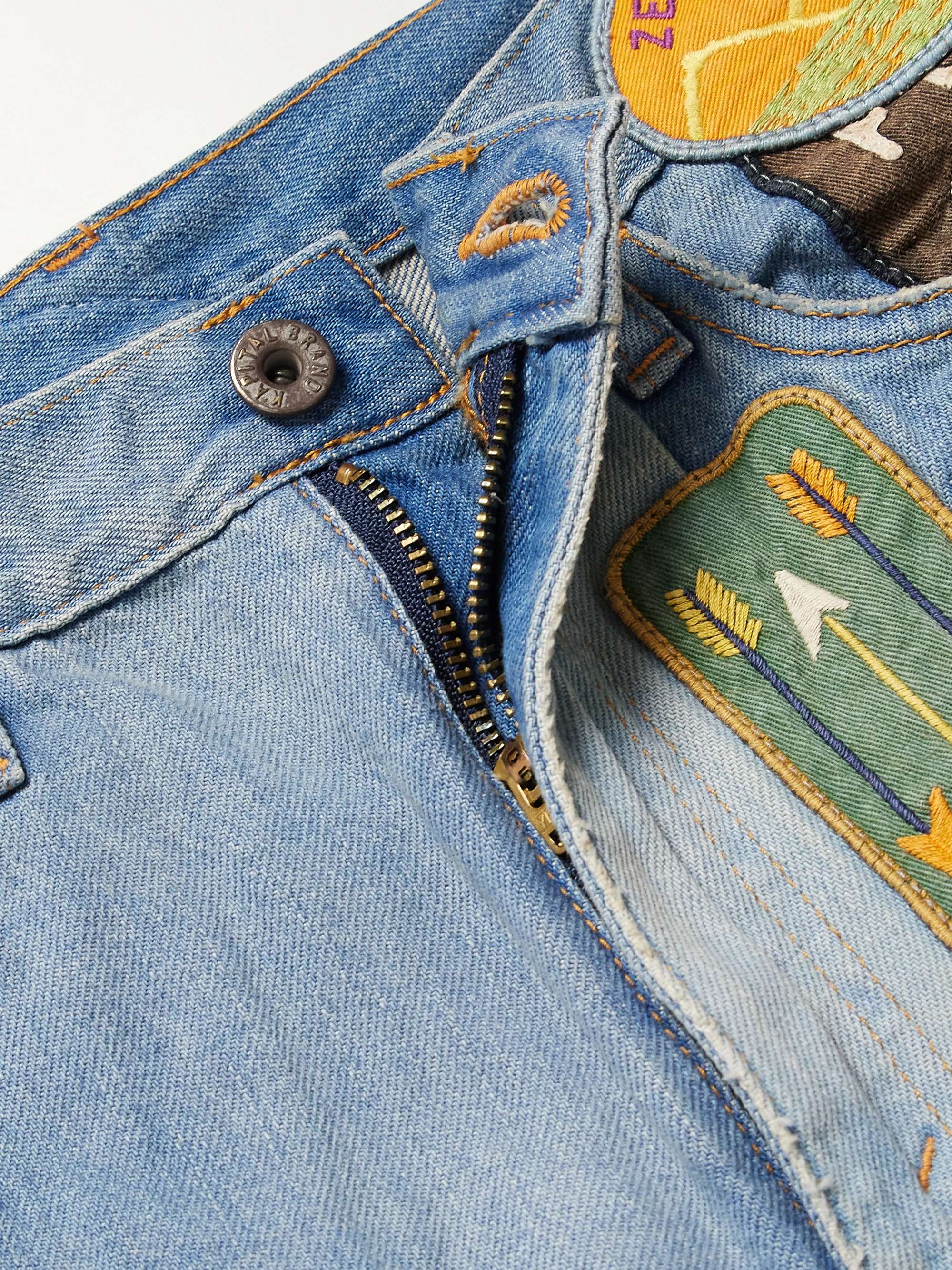 Flared Appliquéd Jeans view