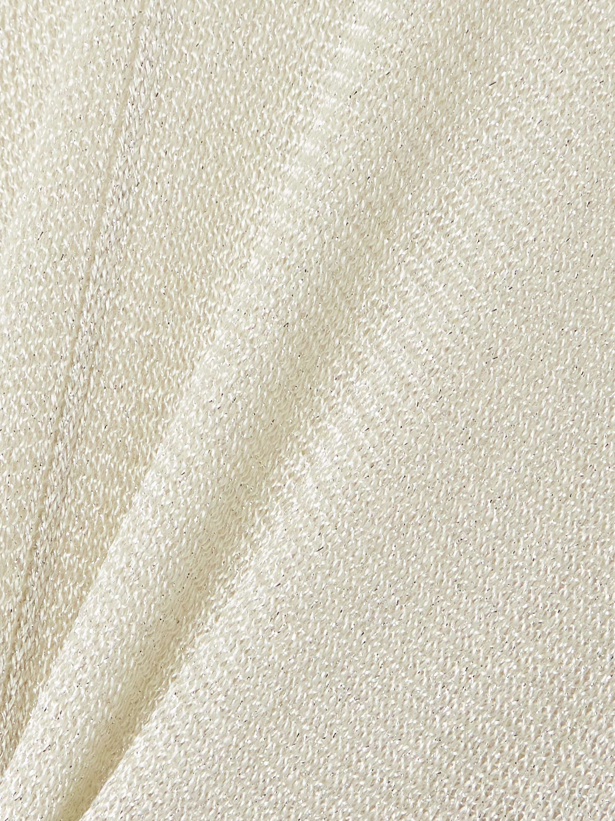Donnola metallic open-knit kaftan view