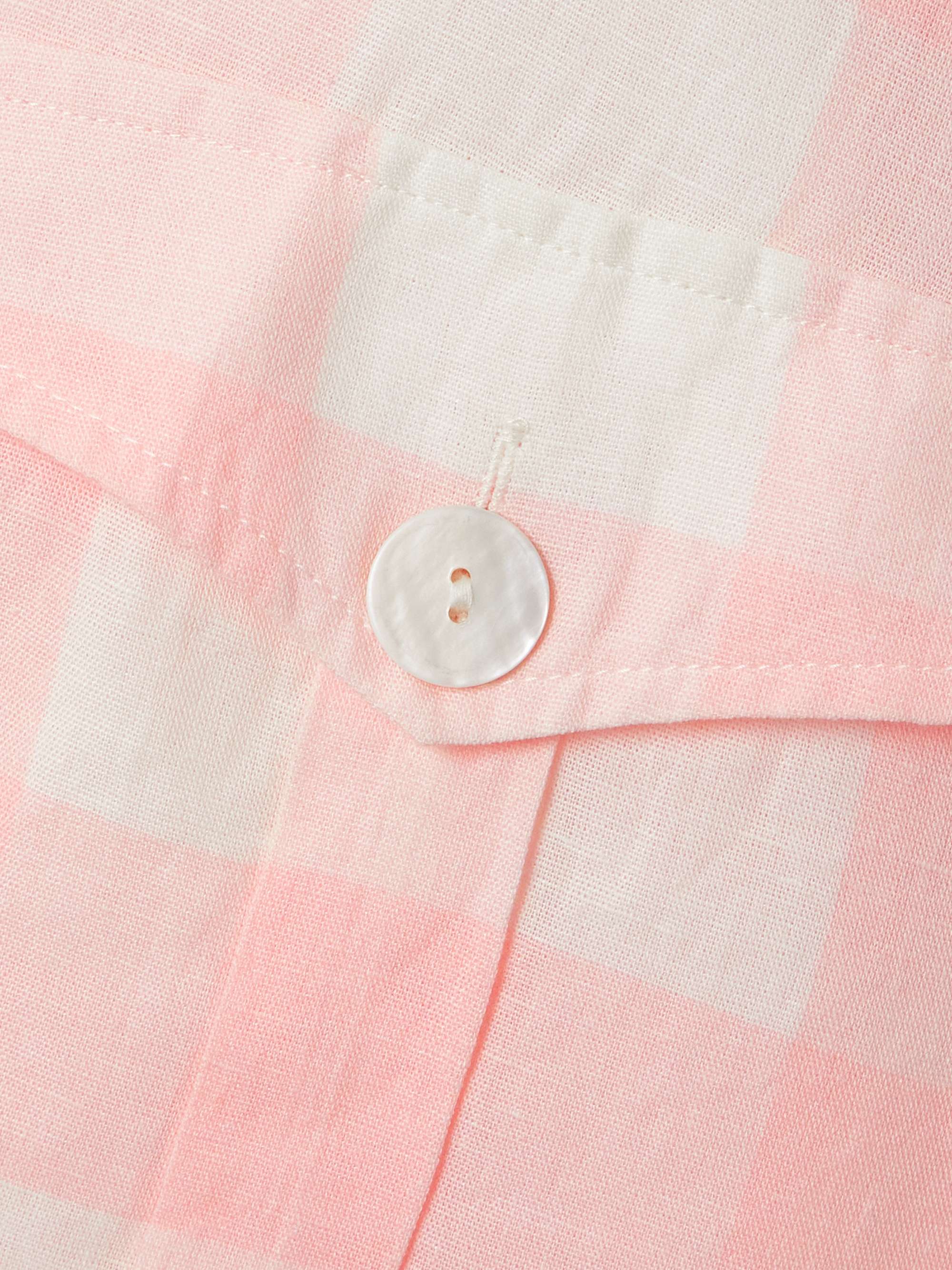 Boa checked linen and cotton-blend mini dress view