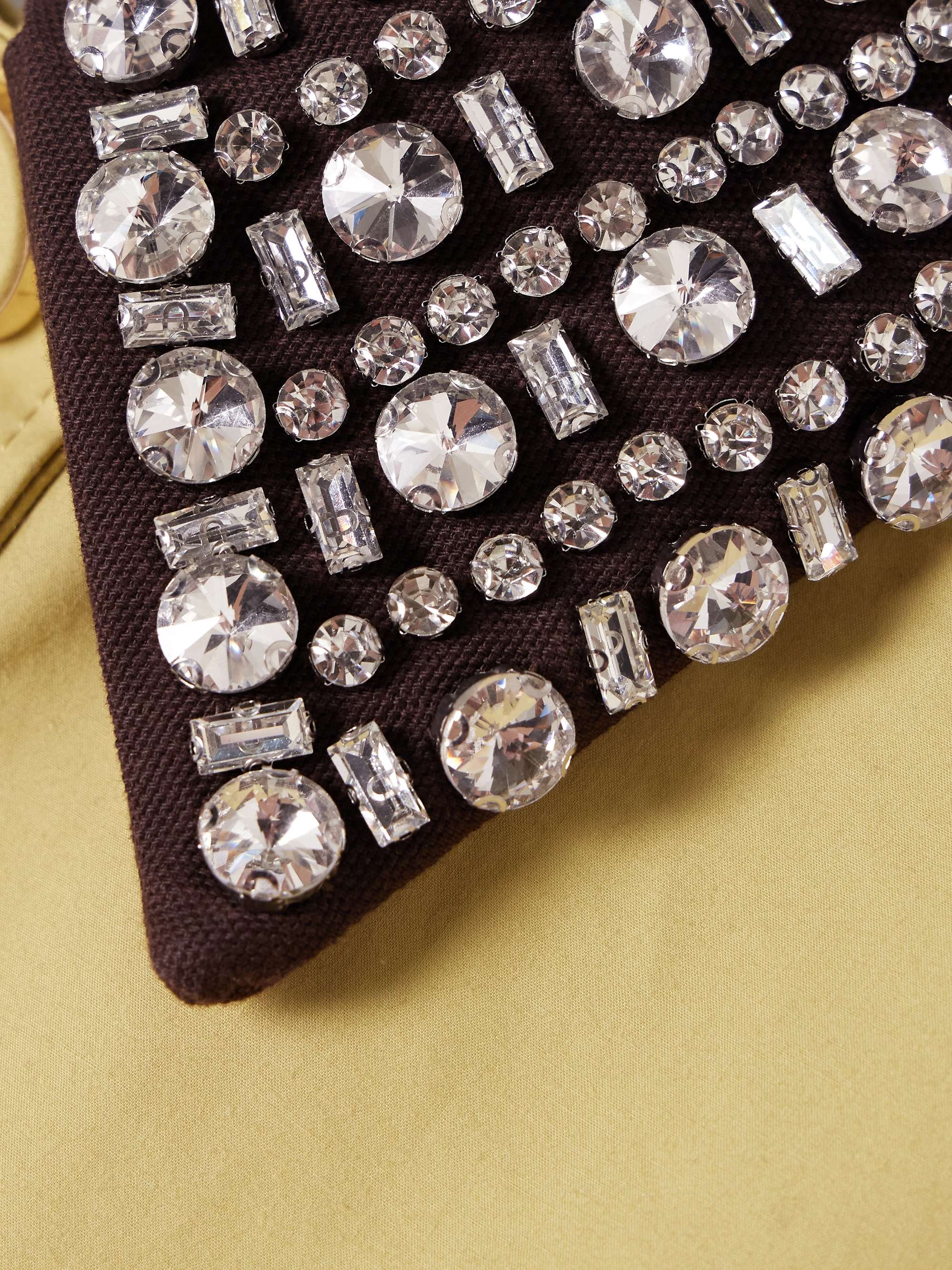 Arlen Dickey crystal-embellished coated-cotton coat view