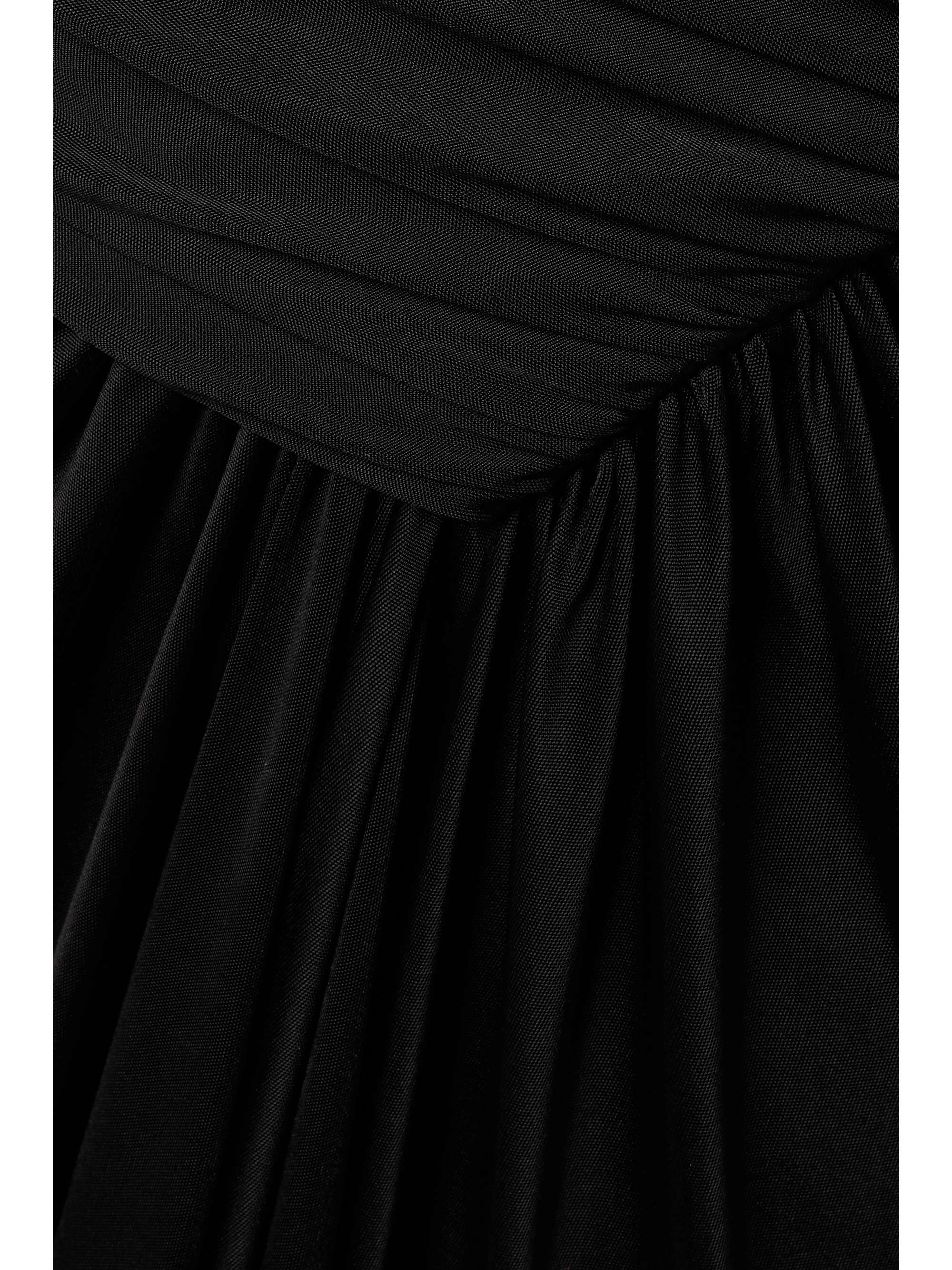Asymmetric draped jersey midi skirt view