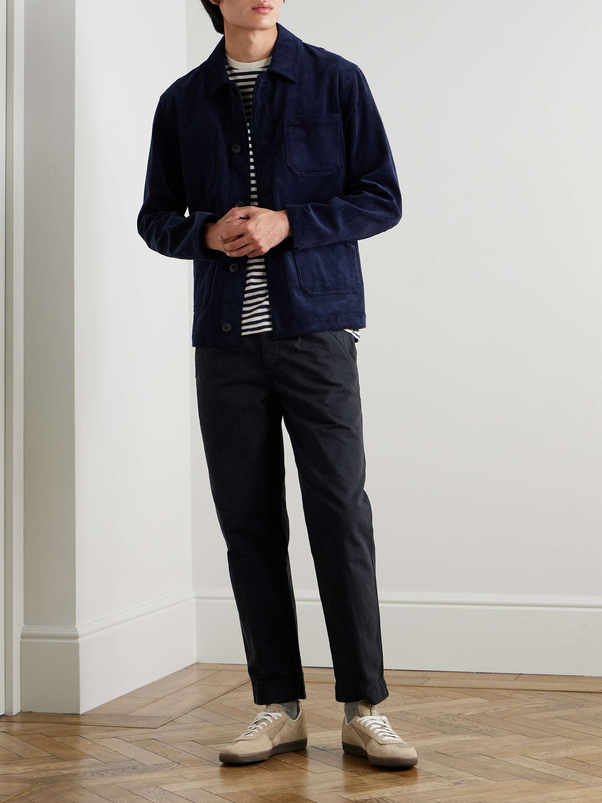 Assembly Tapered Pleated Cotton-Canvas Trousers view