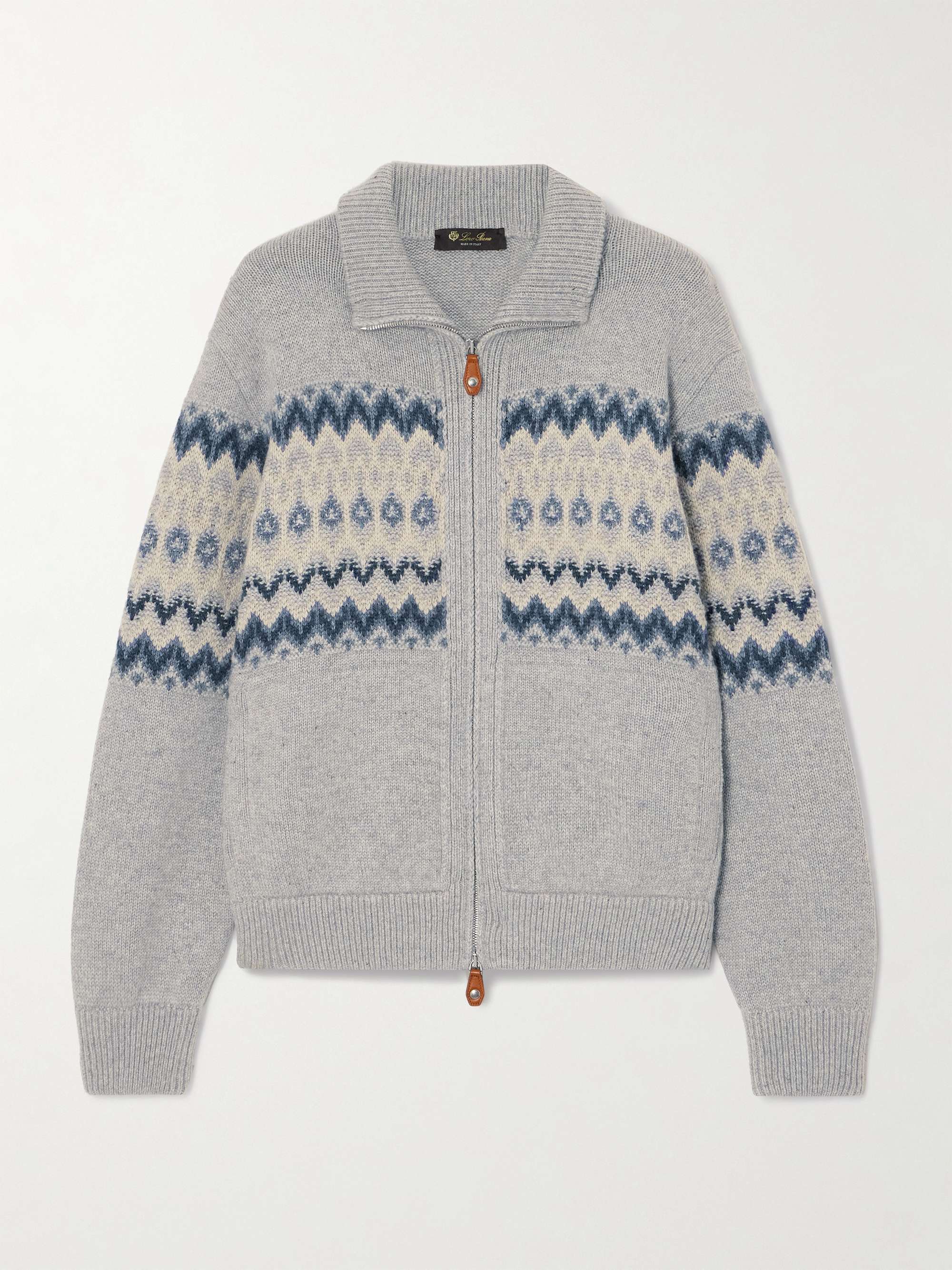 Fair Isle cashmere cardigan view