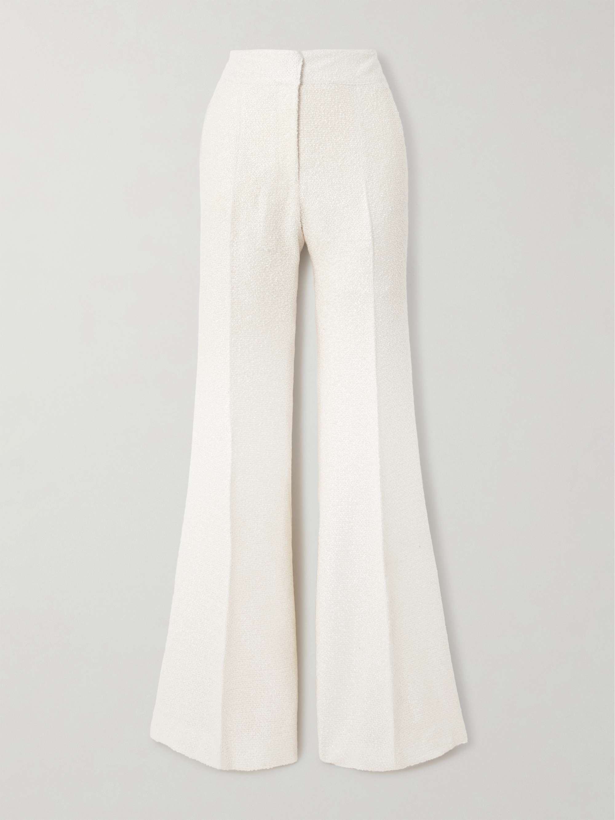 Rhein silk-bouclé flared pants view