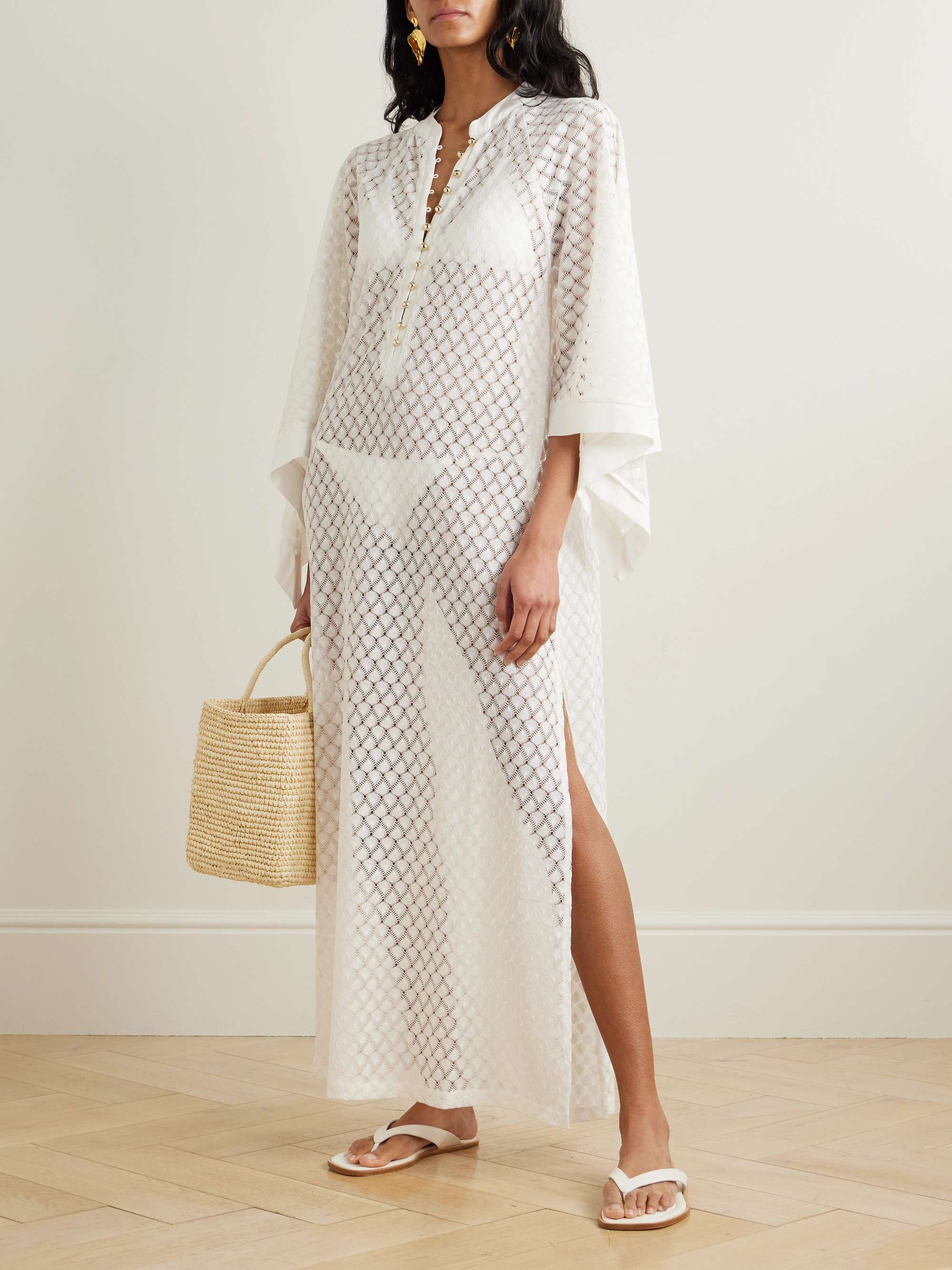 Edie belted crocheted maxi dress view