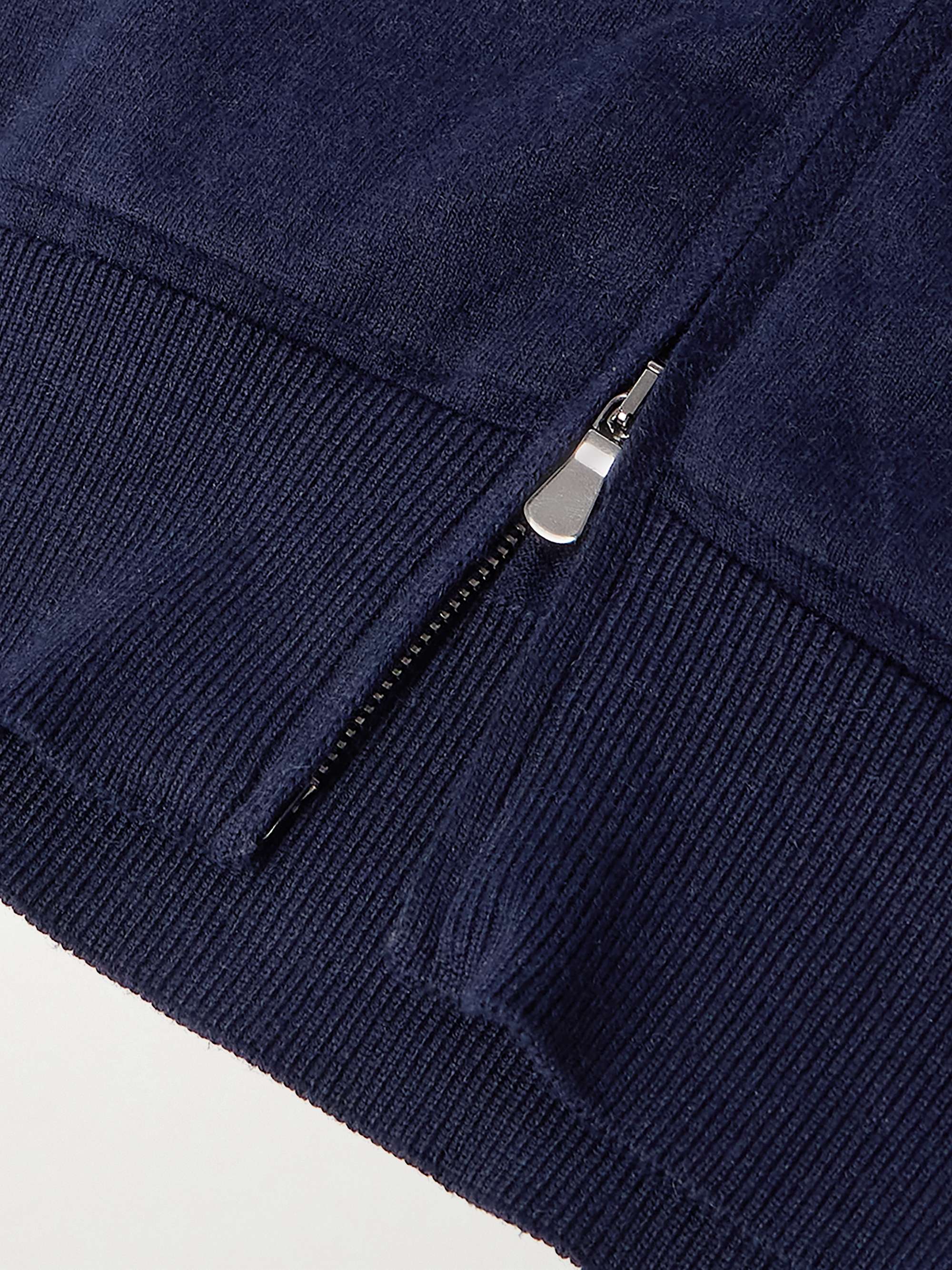 Cotton and Cashmere-Blend Bomber Jacket view
