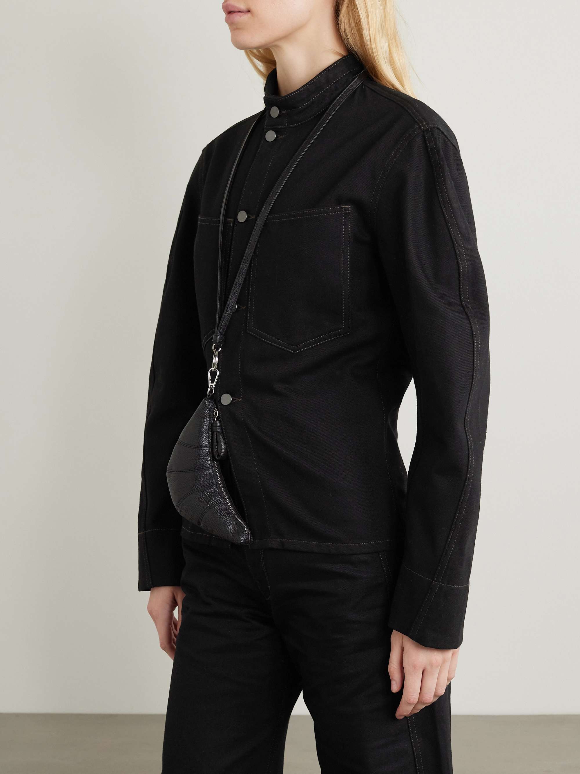 Curved cotton-twill jacket view