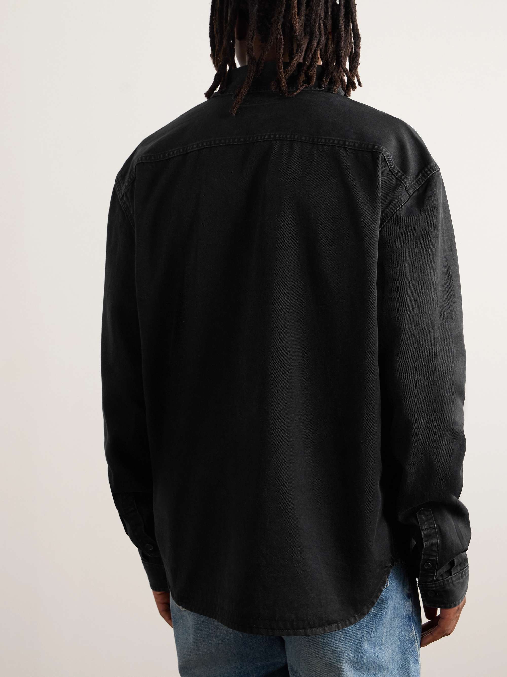 Cotton and Lyocell-Blend Denim Shirt view