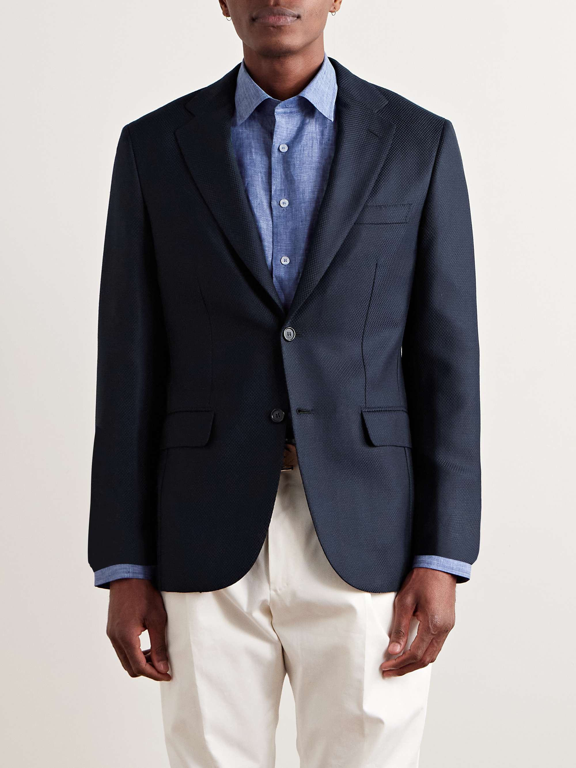Textured Wool and Cashmere-Blend Blazer view