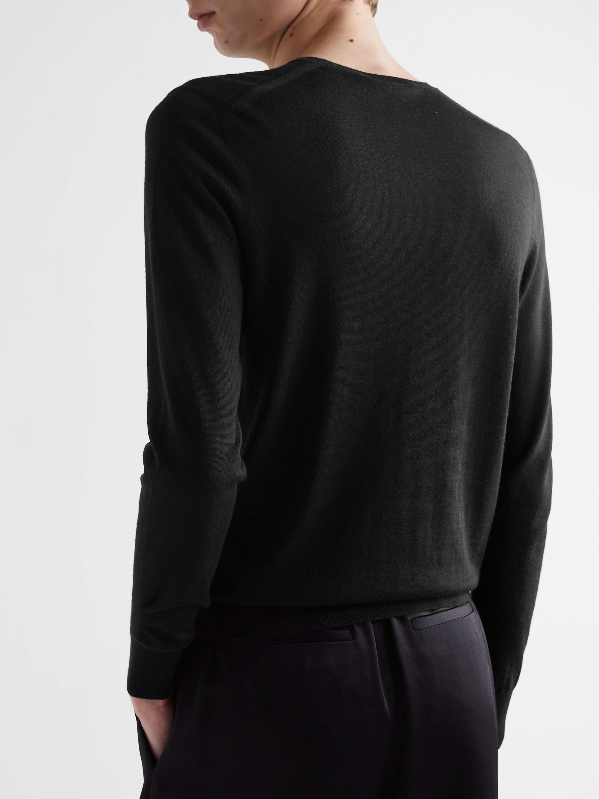 Slim-Fit Wool, Cashmere and Silk-Blend Sweater view
