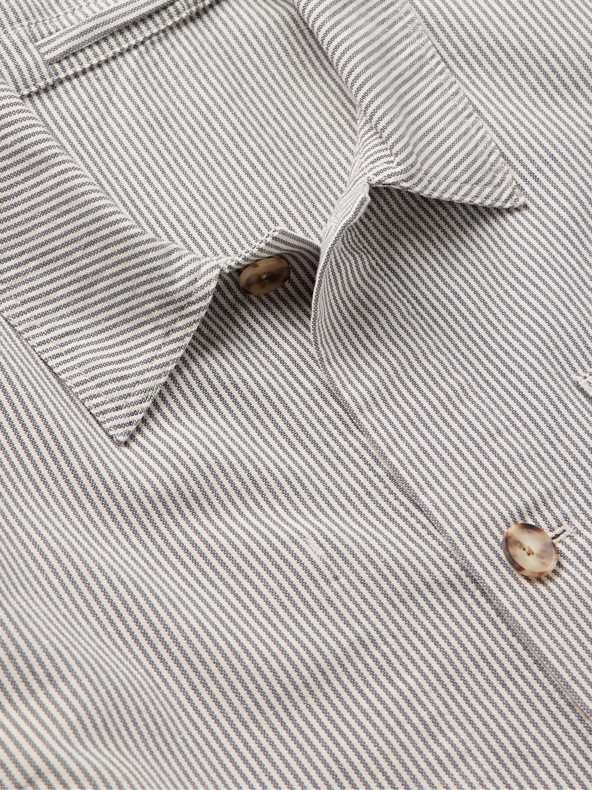 Striped Organic Cotton Chore Jacket view