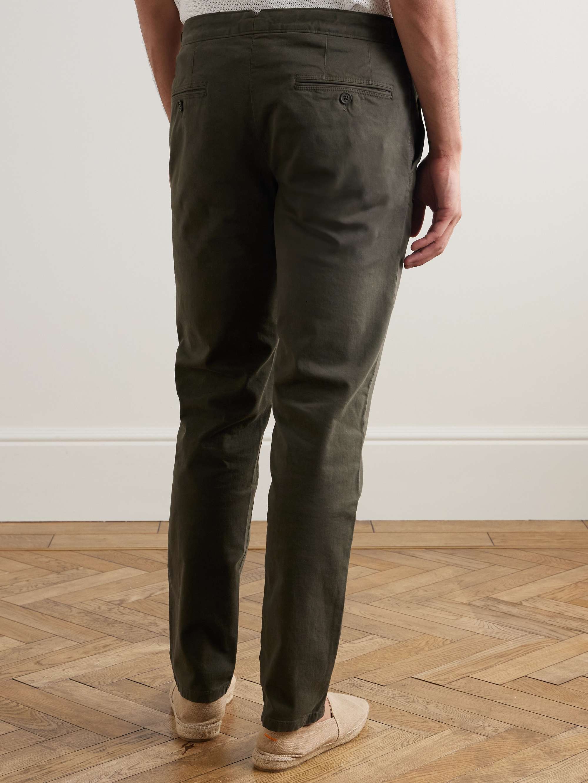 Fallon Straight-Leg Organic Cotton-Blend Twill Trousers view
