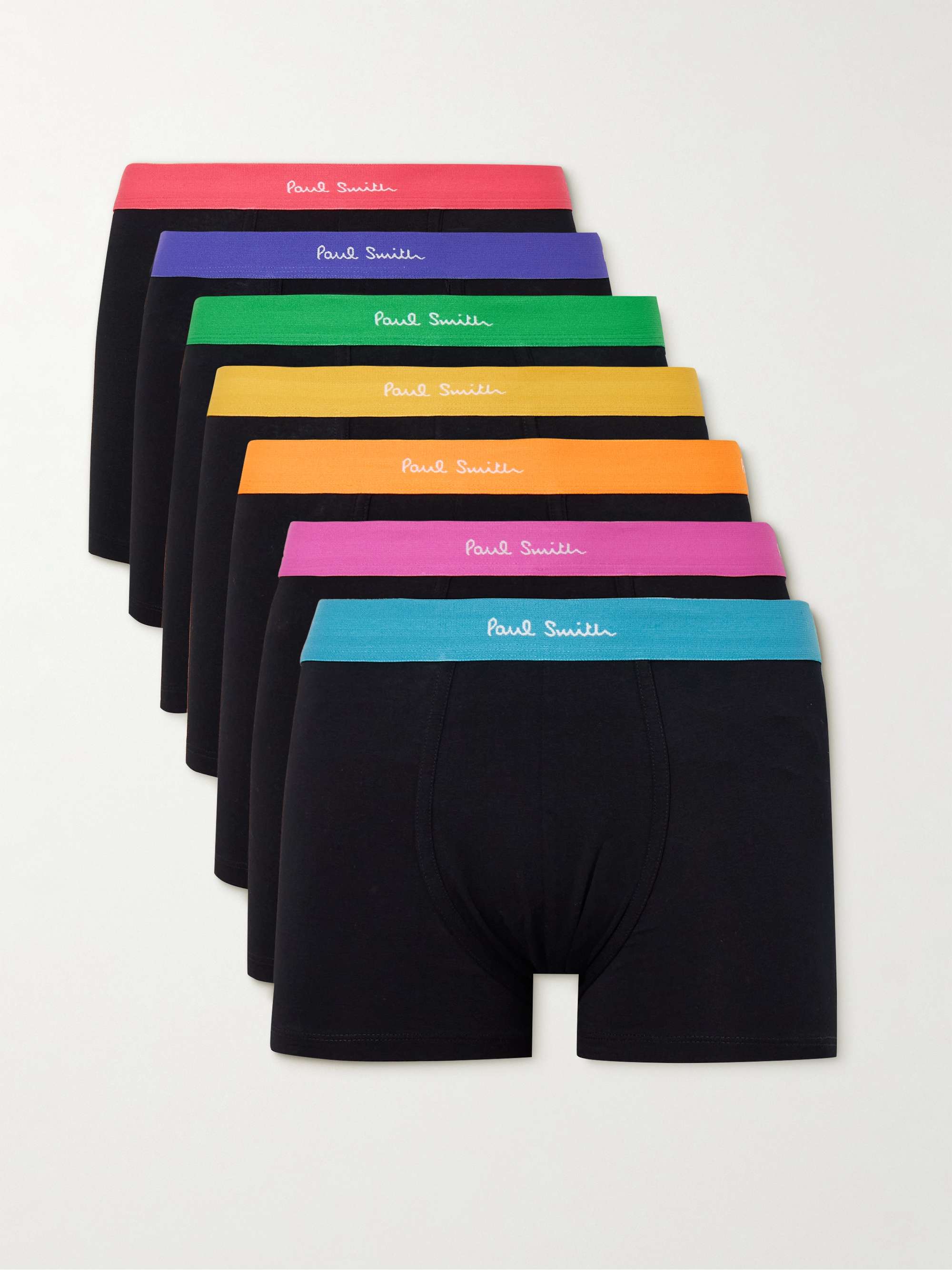 Seven-Pack Stretch Organic Cotton-Jersey Boxer Briefs view