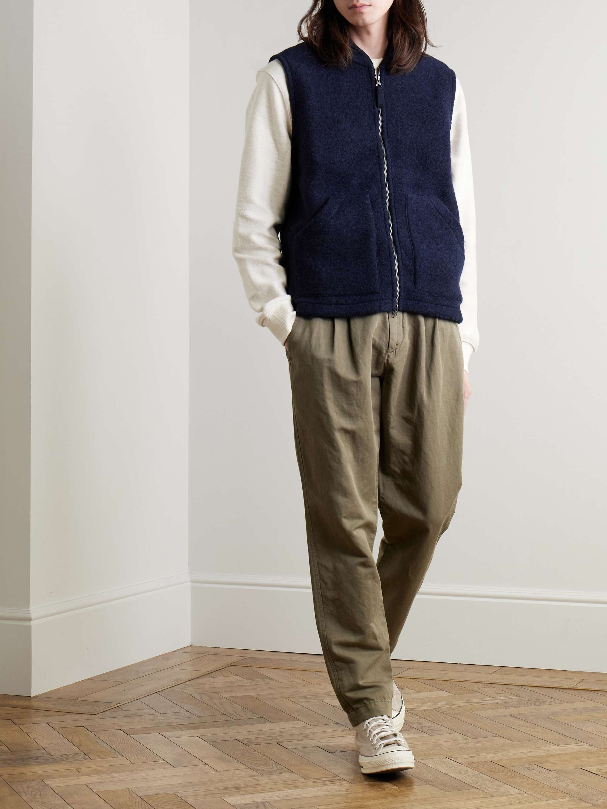 Boiled Wool-Blend Fleece Gilet view
