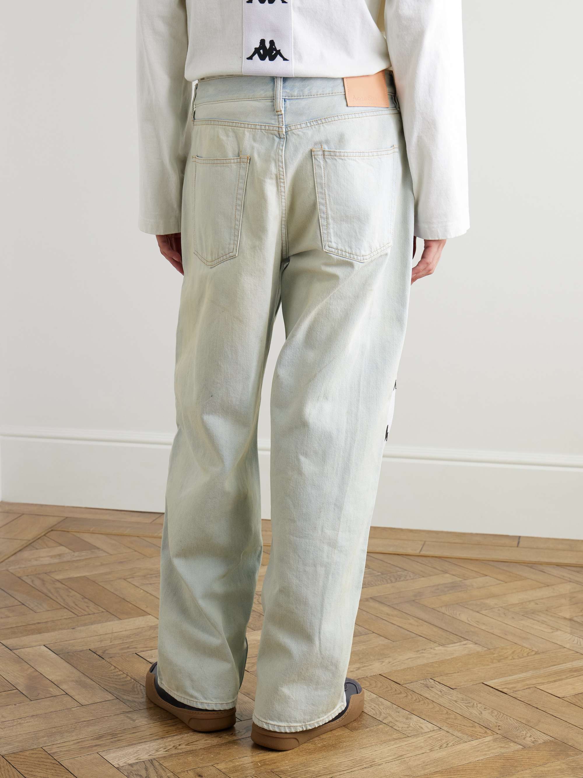 + Kappa Straight-Leg Webbing-Trimmed Jeans view