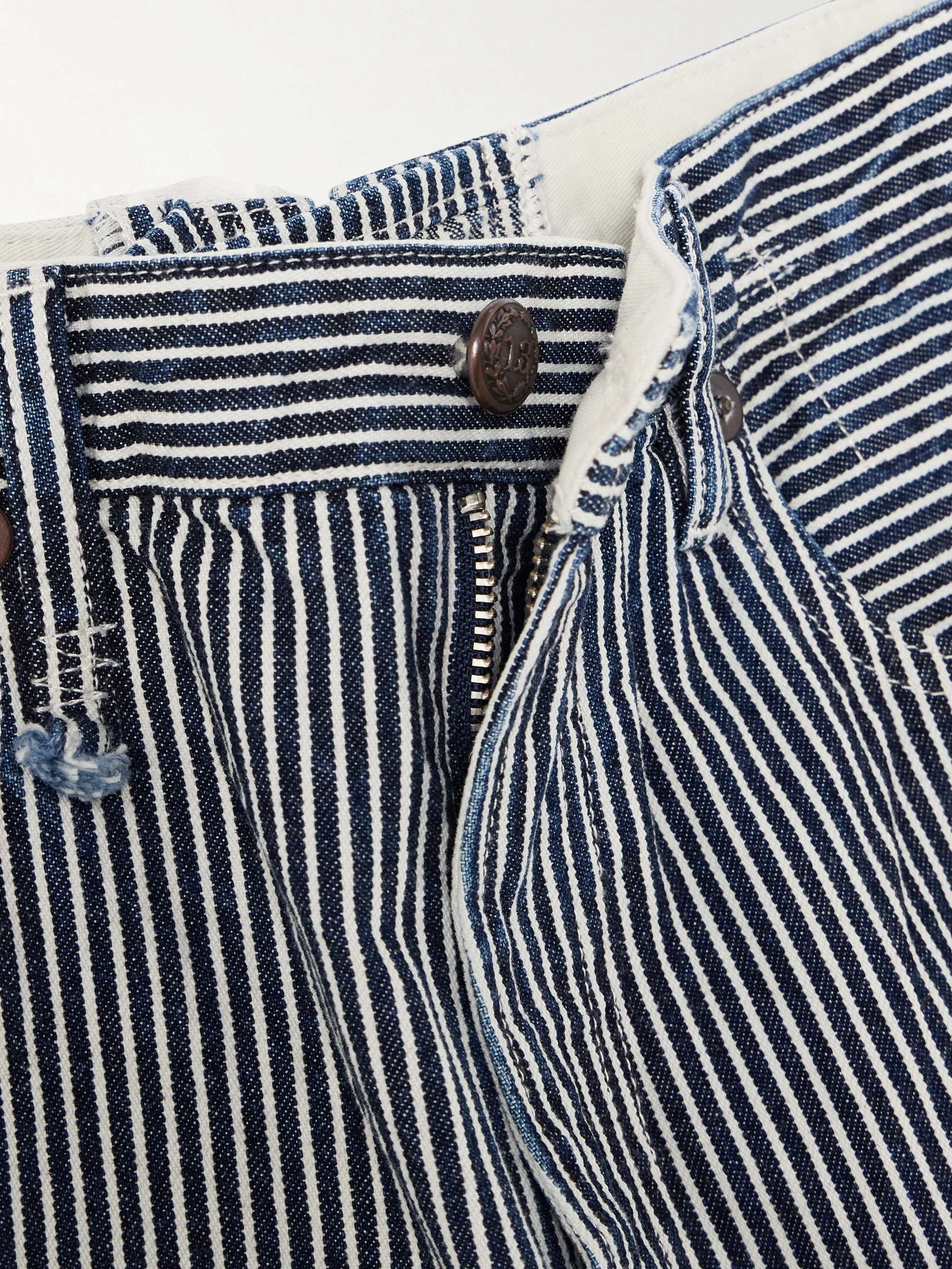Jane striped high-rise wide-leg jeans view