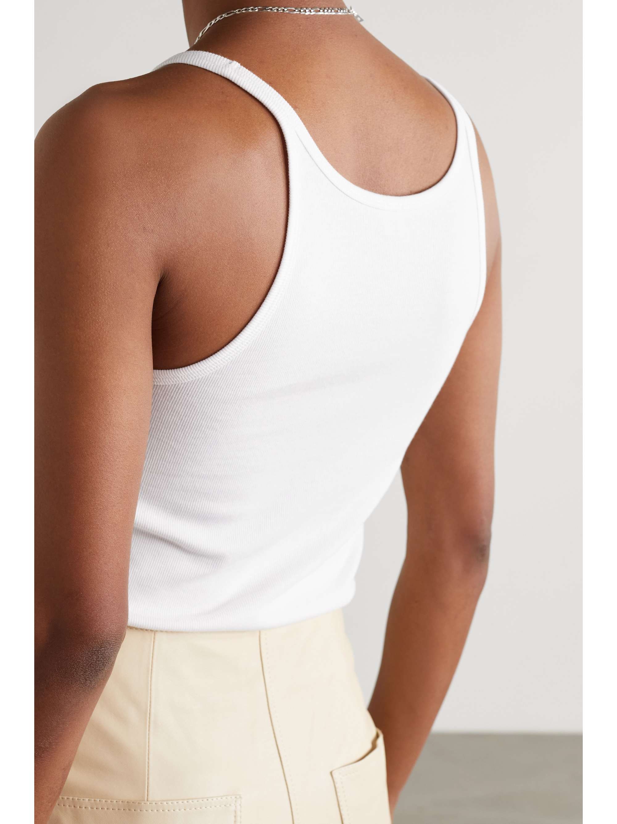 + NET SUSTAIN ribbed stretch organic cotton-jersey tank view