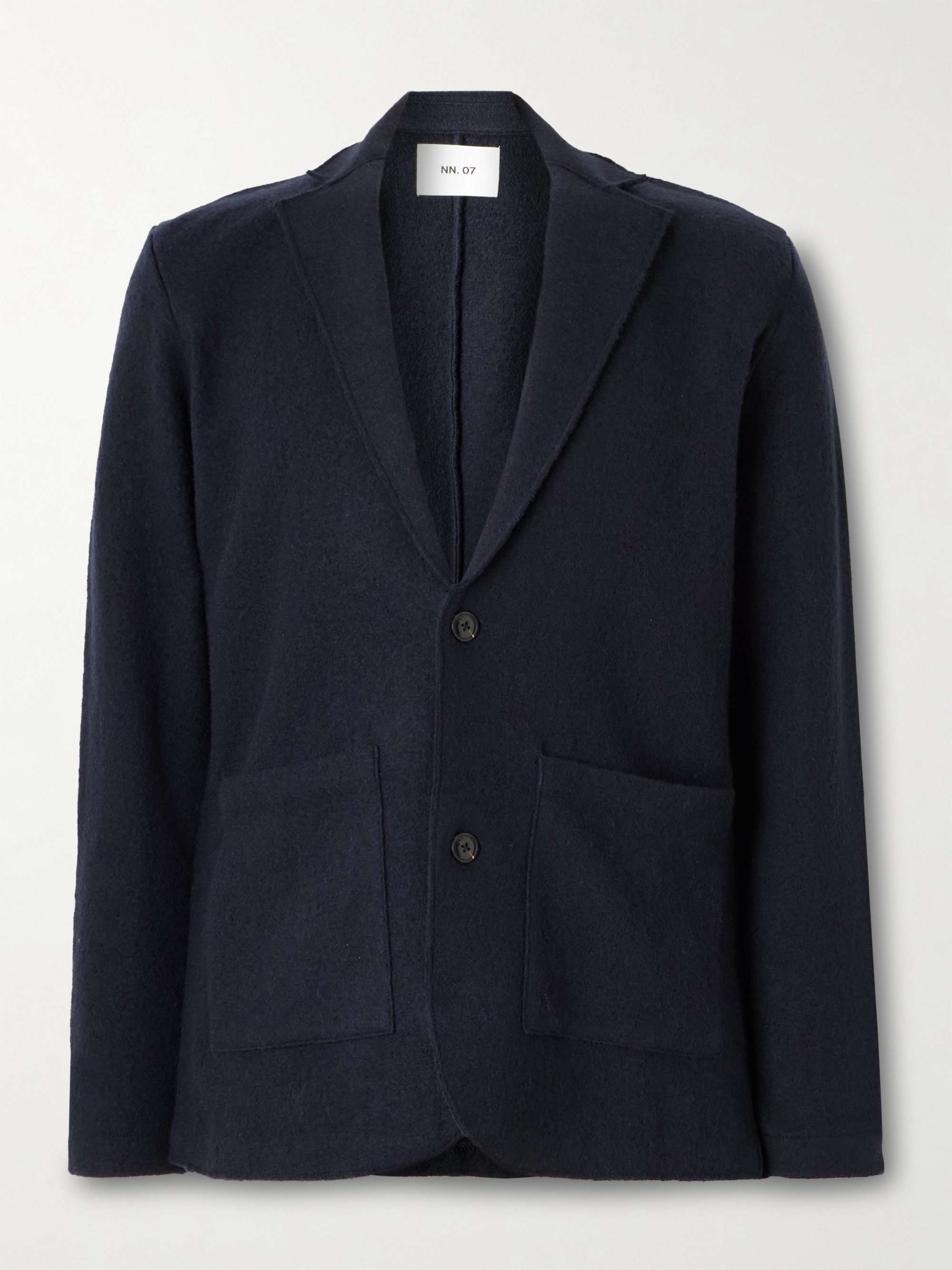 6398 Unstructured Boiled Merino Wool Blazer view
