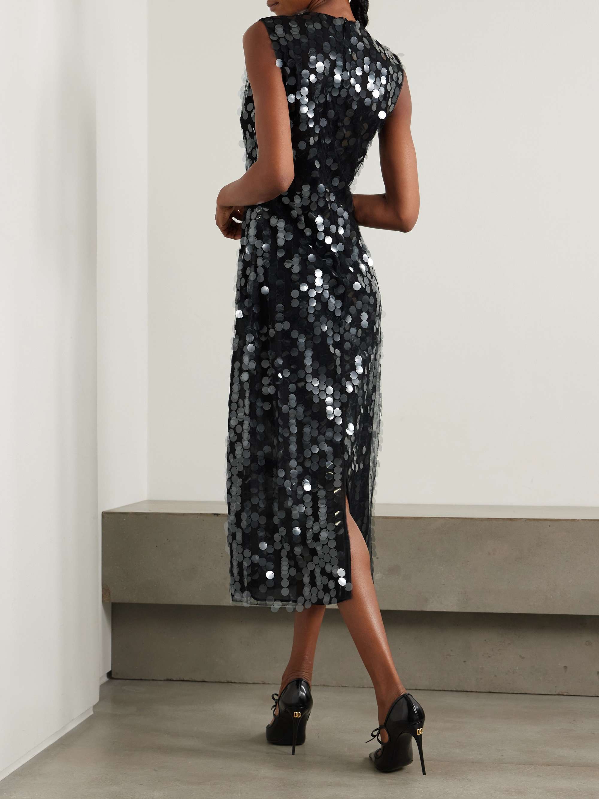 Tovia sequin-embellished tulle midi dress view