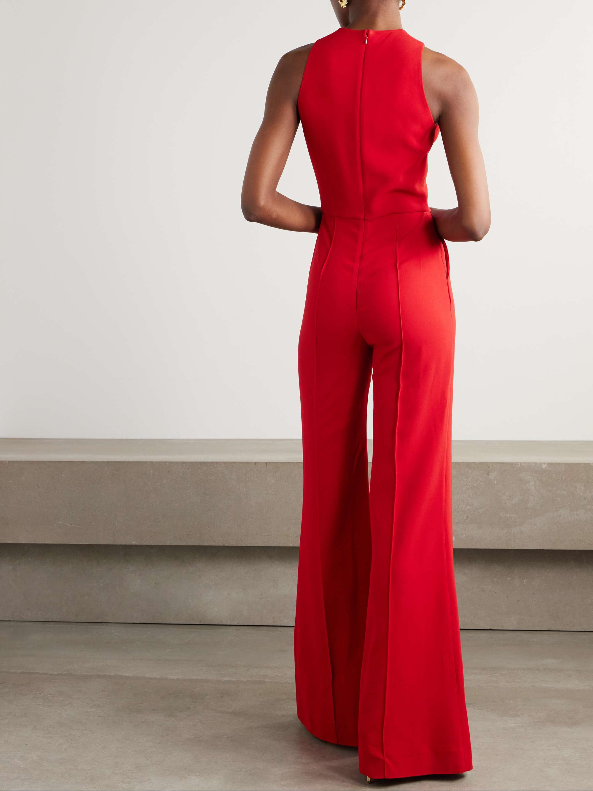 Appliquéd cape-effect cady jumpsuit view