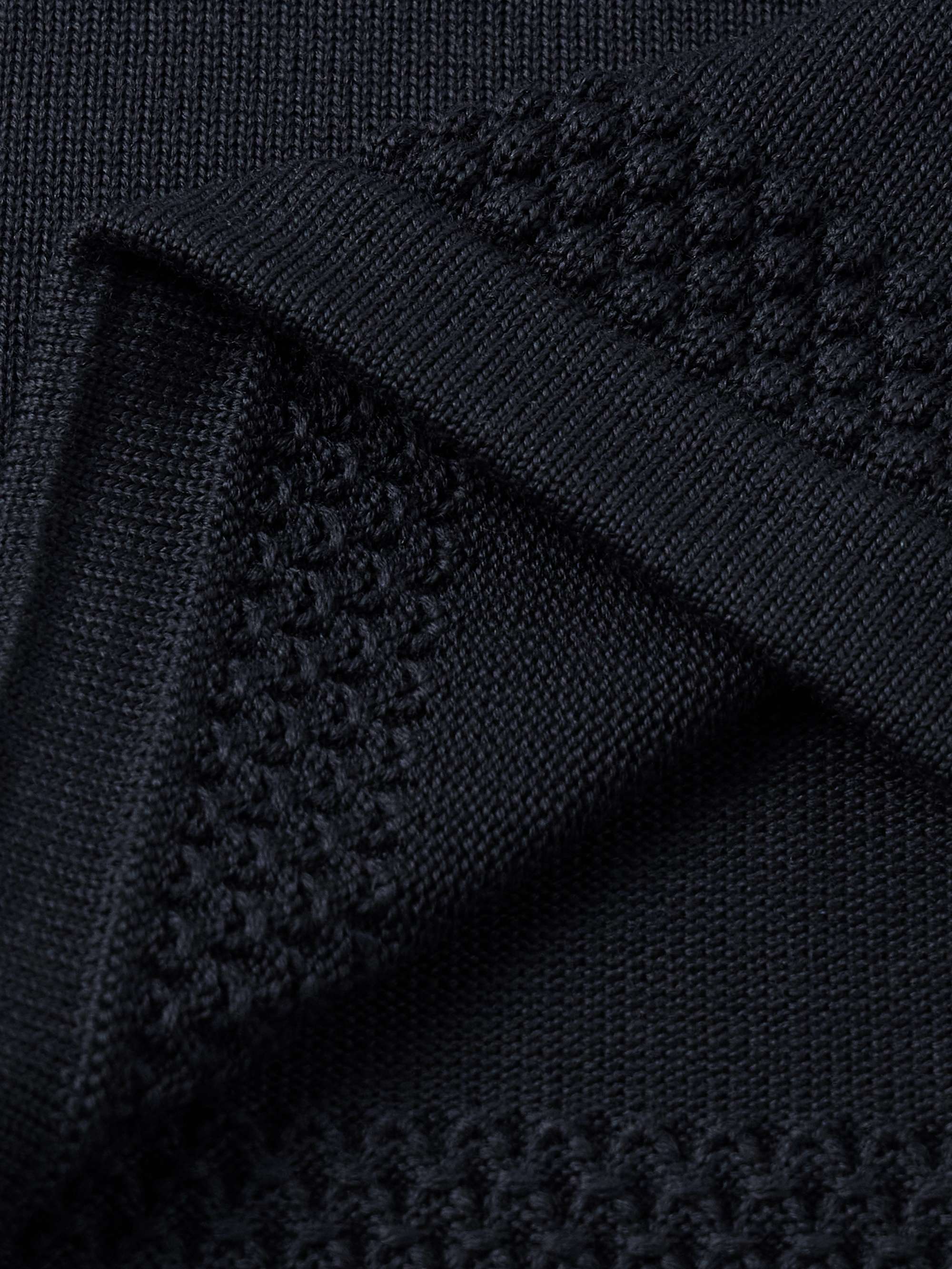 Fisherman Virgin Wool Half-Zip Sweater view