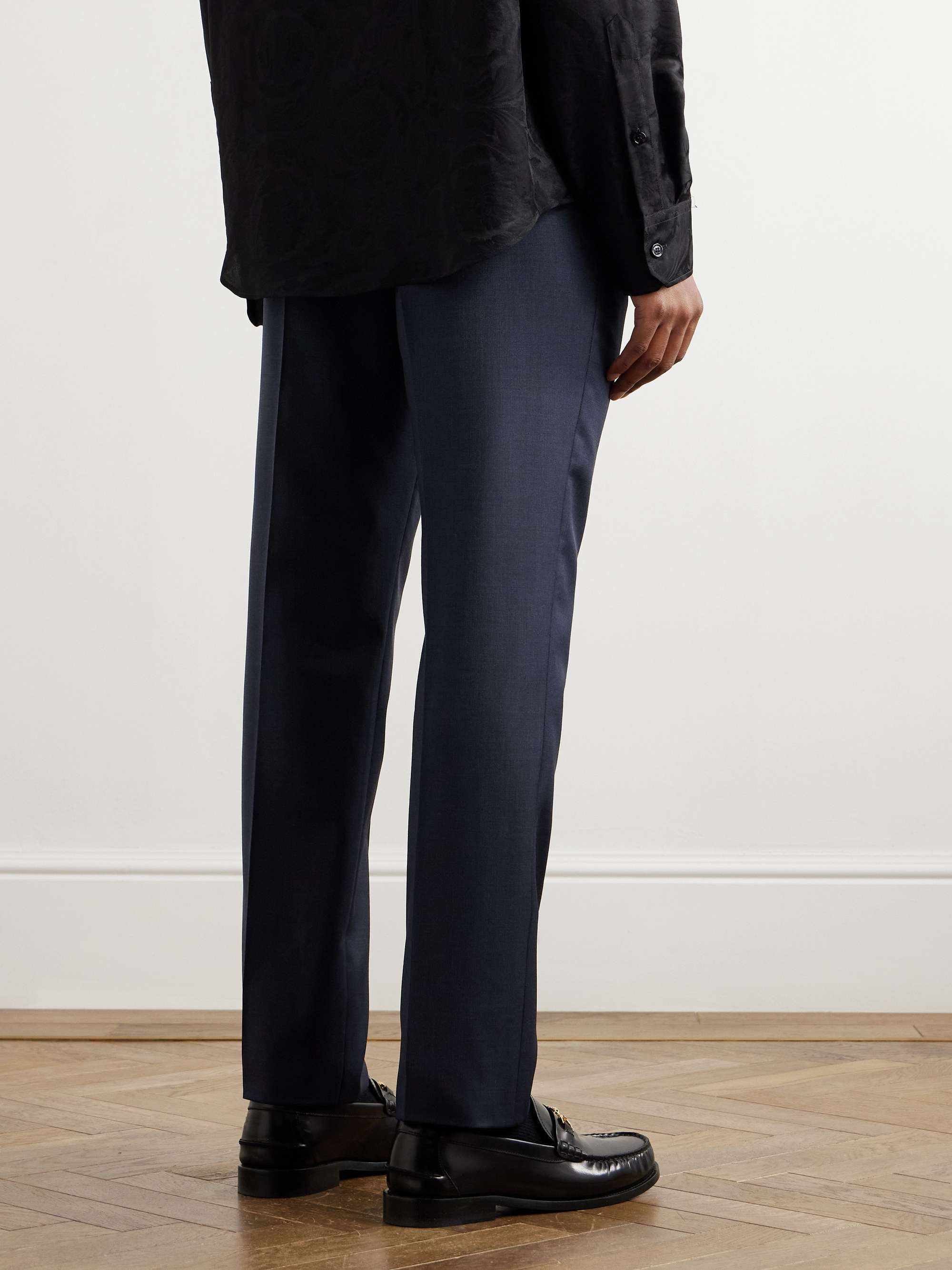 Slim-Fit Tapered Virgin Wool Trousers view