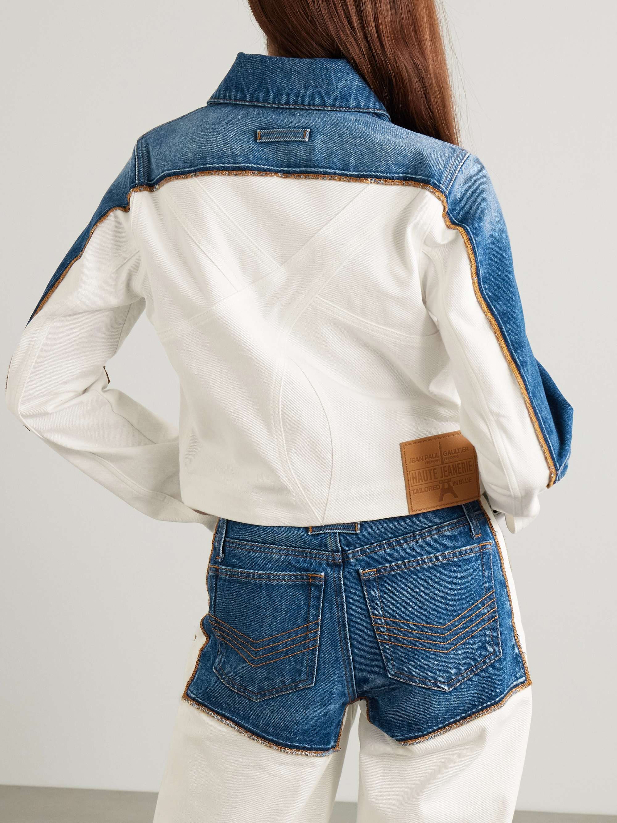 Petit Grand two-tone denim jacket view