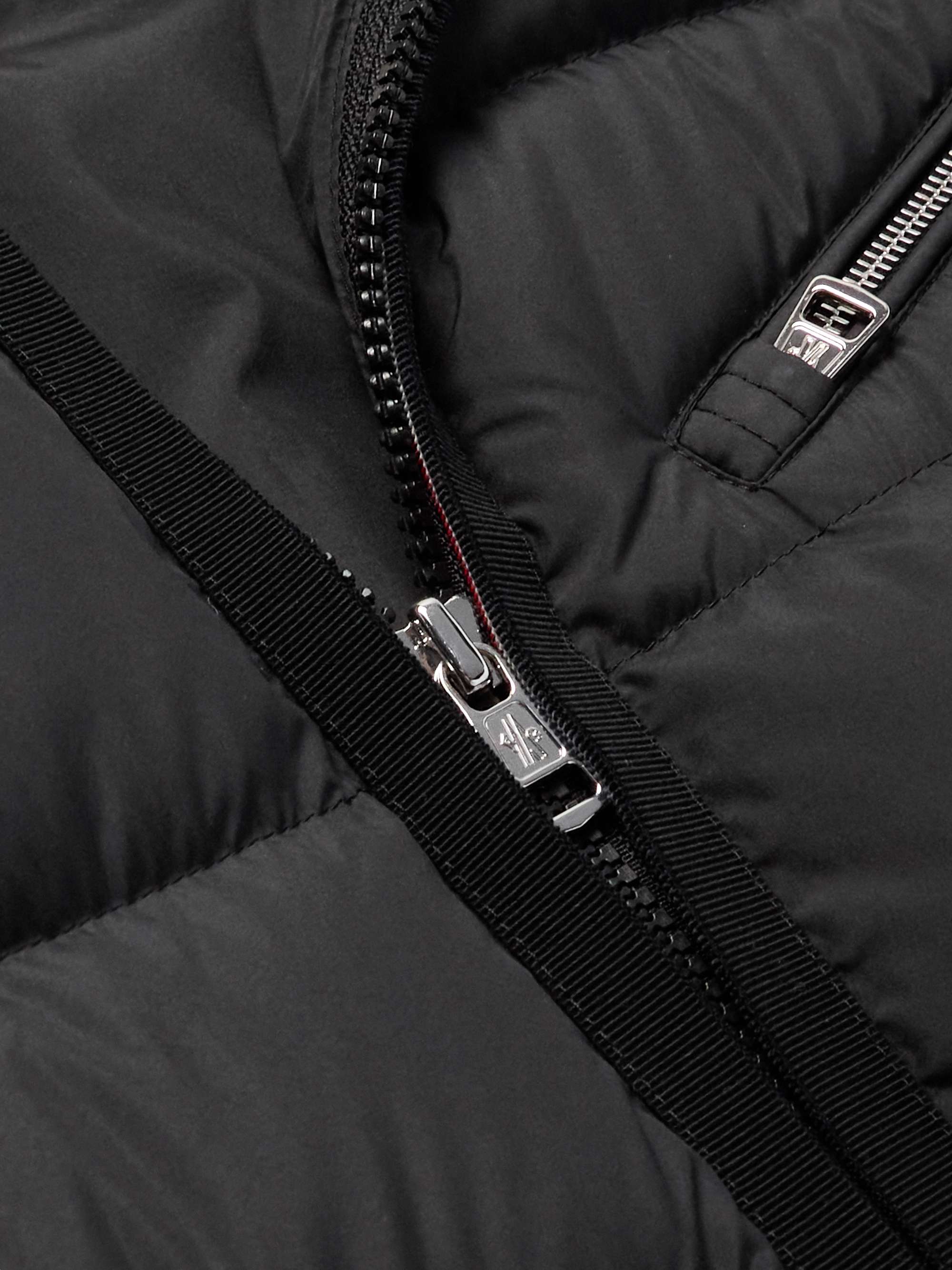 Grosgrain-Trimmed Logo-Appliquéd Quilted Shell Down Jacket view