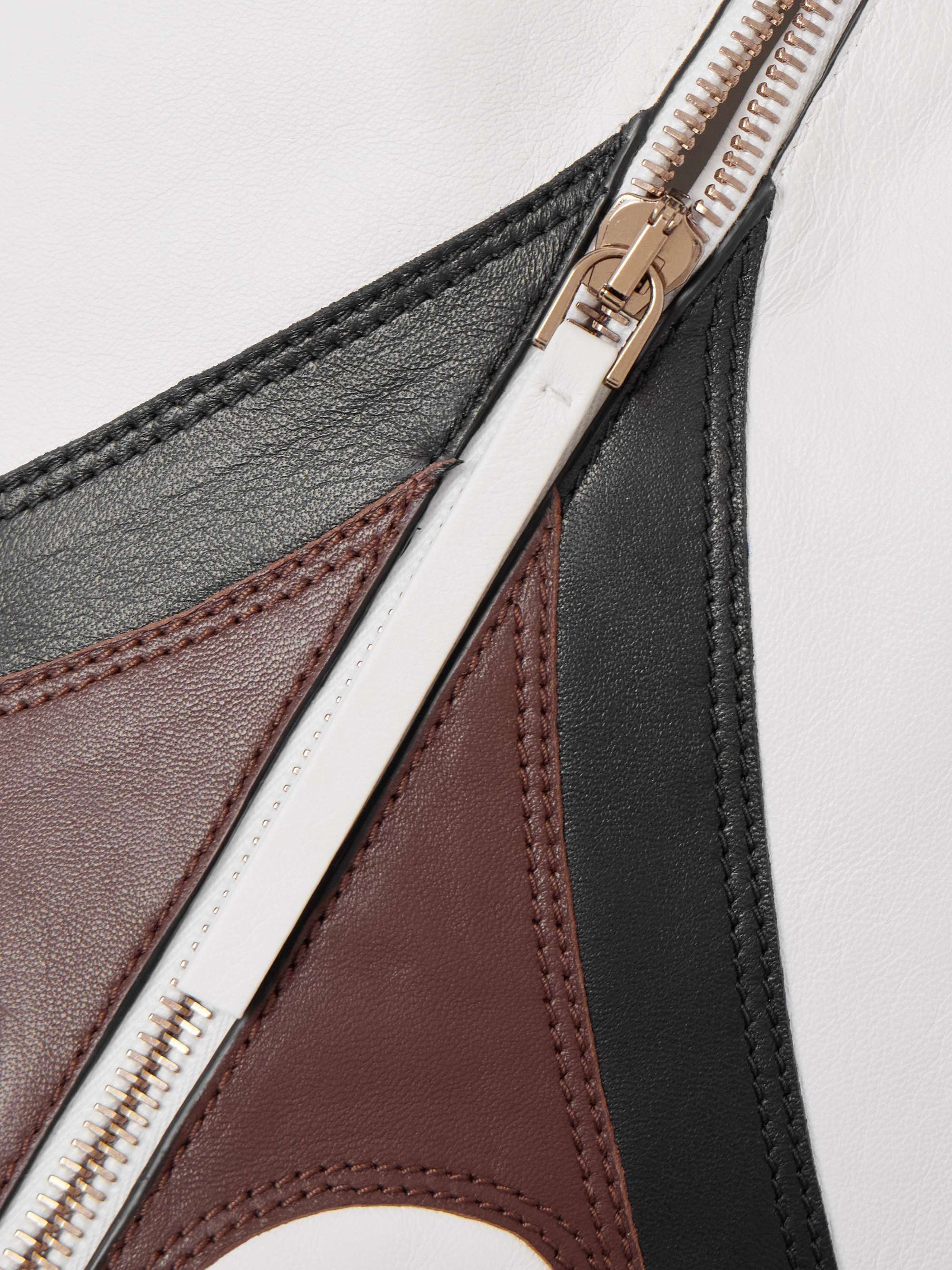 Albie paneled leather jacket view