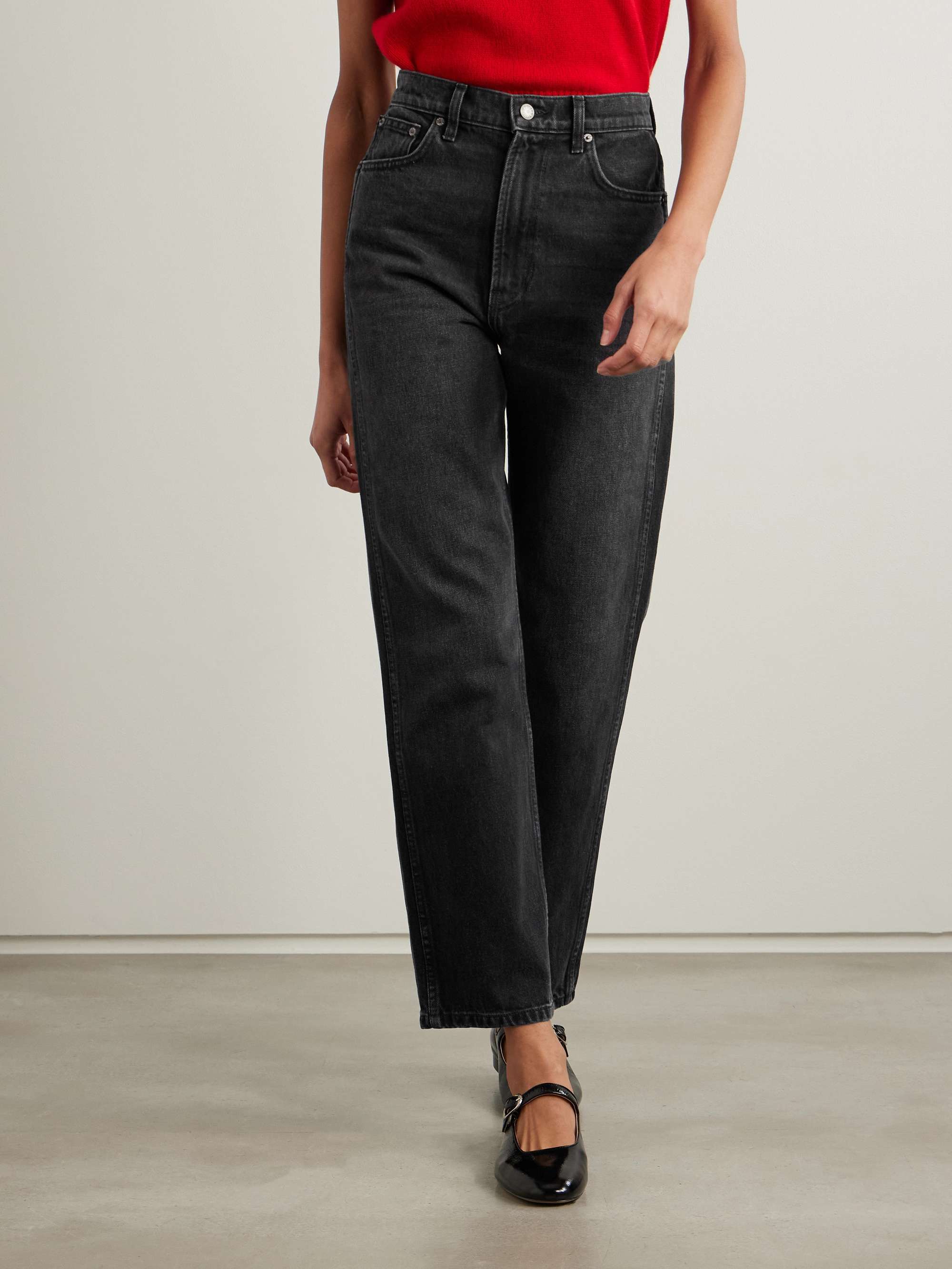 Plein high-rise straight-leg jeans view