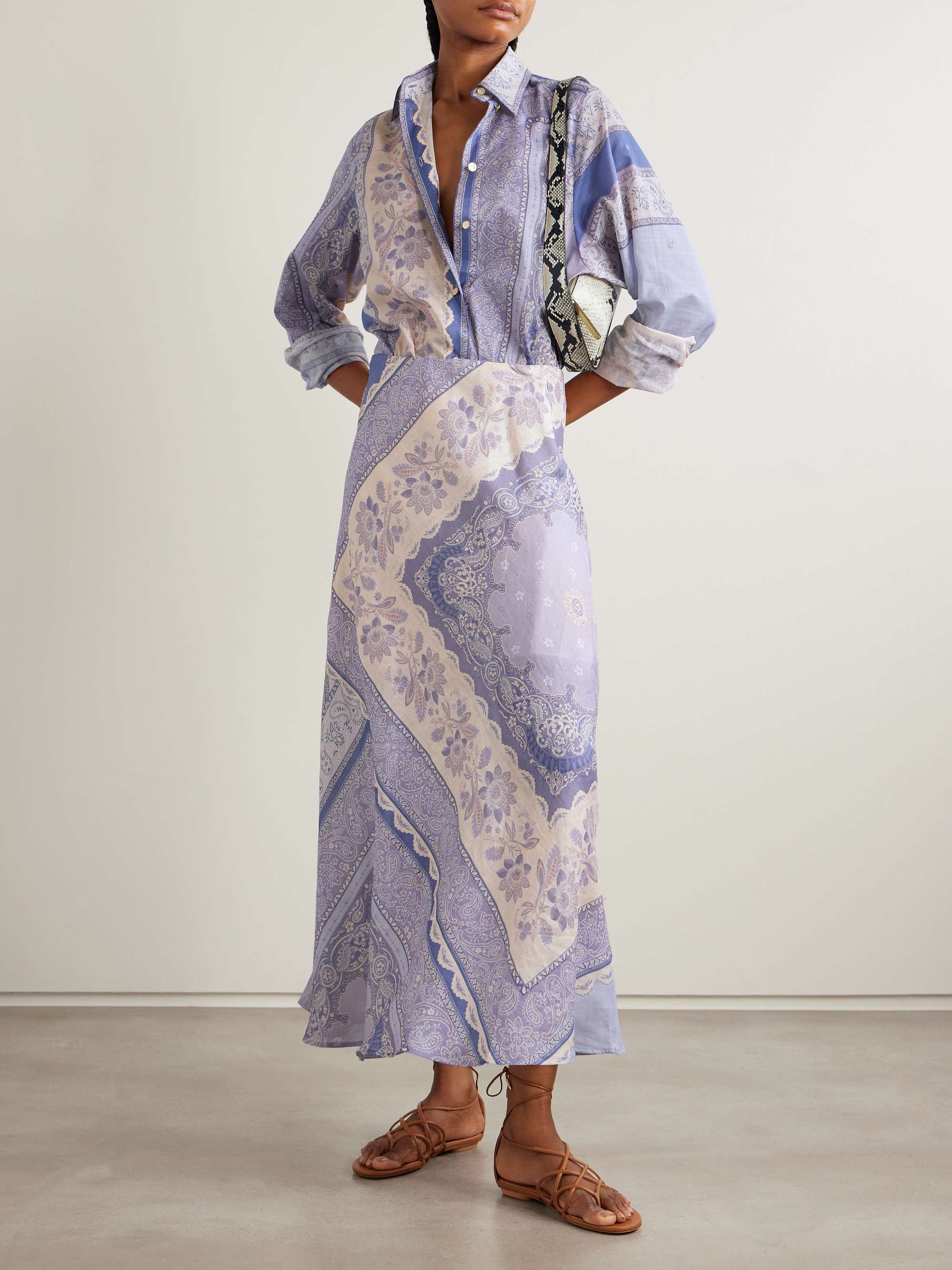 Lucky bandana-print cotton-voile shirt view