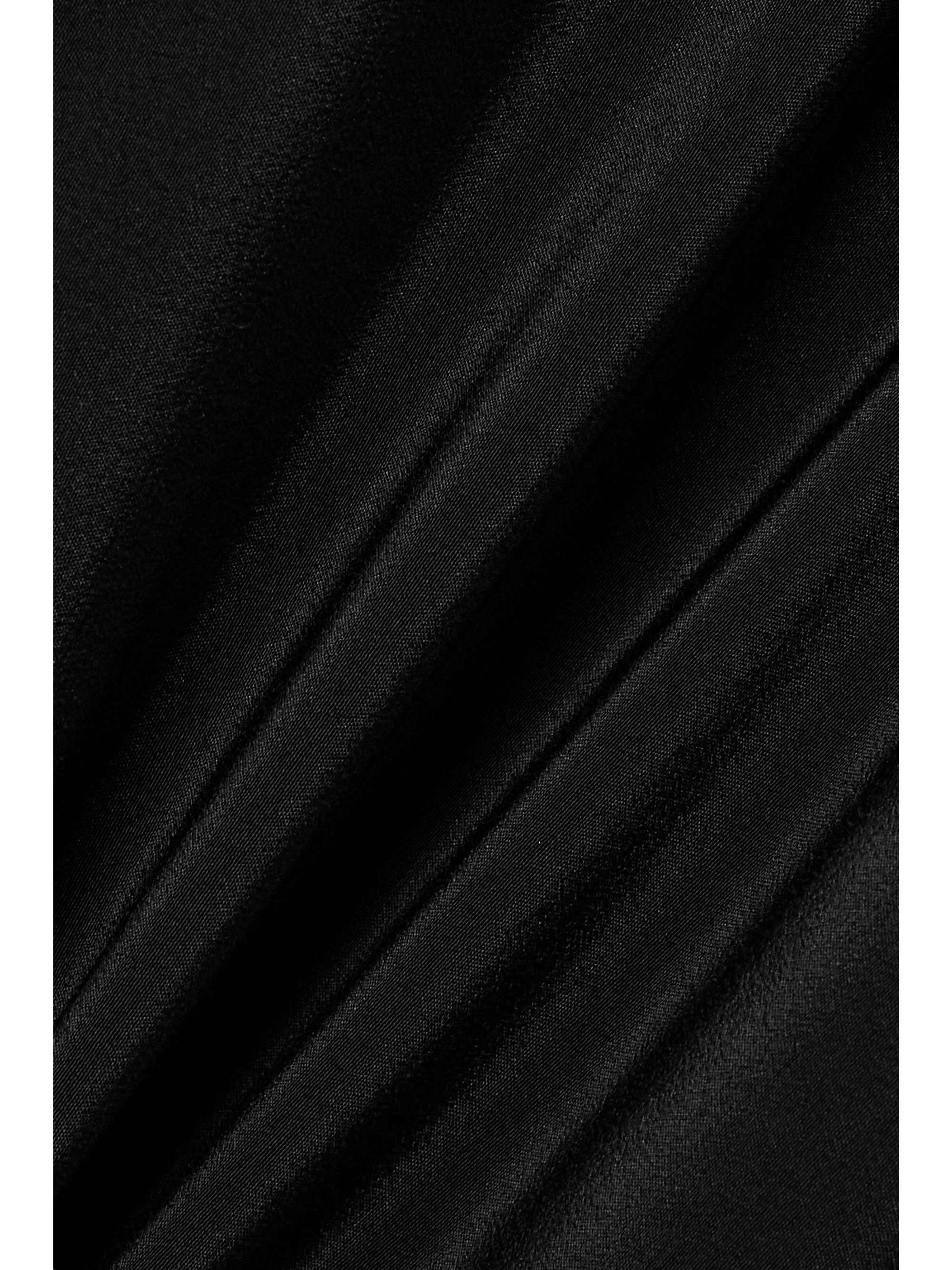 Draped wrap-effect silk crepe de chine mini dress view